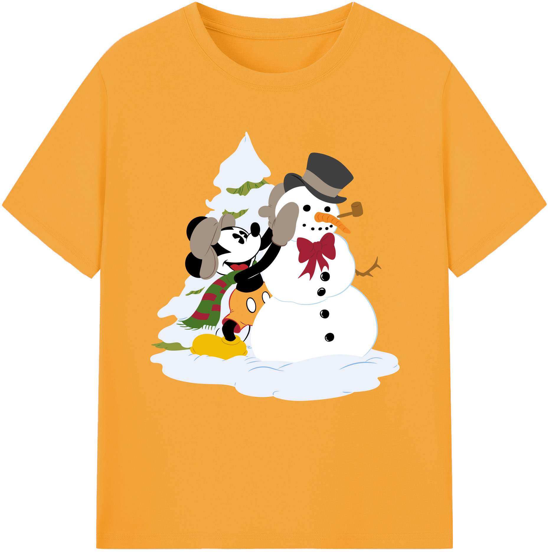 （画像用） ミッキーマウス Mickey Mouse 綿100％半袖Tシャツ（フロントプリント）