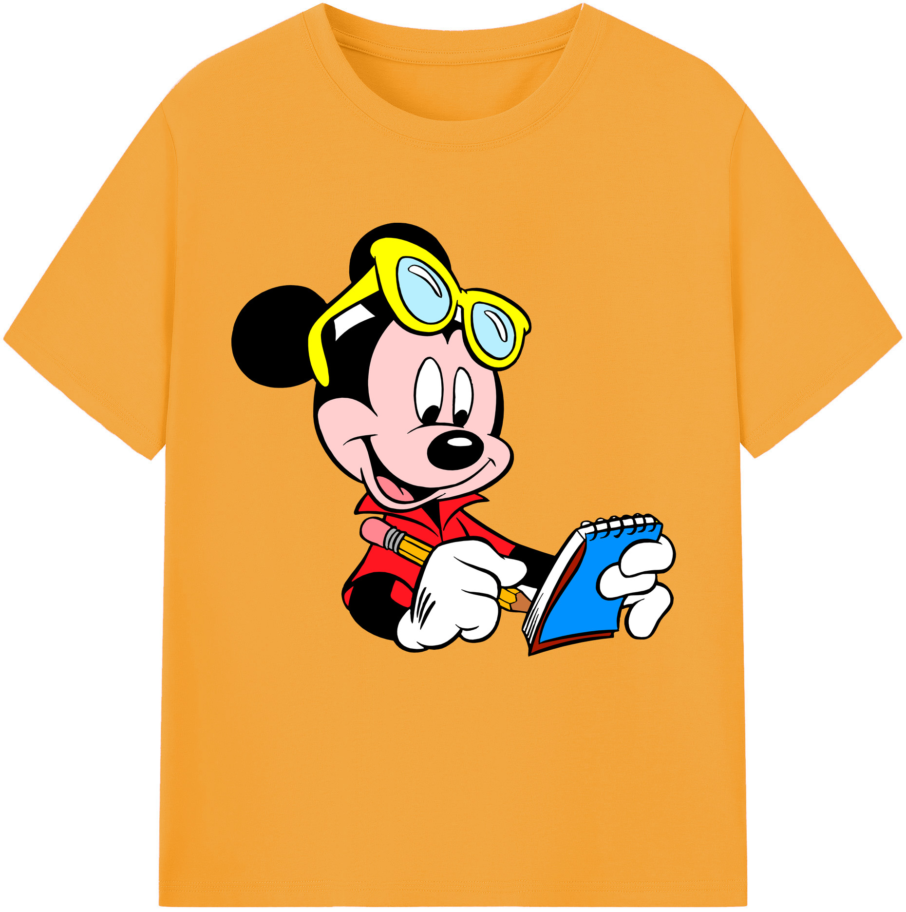 （画像用） ミッキーマウス Mickey Mouse 綿100％半袖Tシャツ（フロントプリント）
