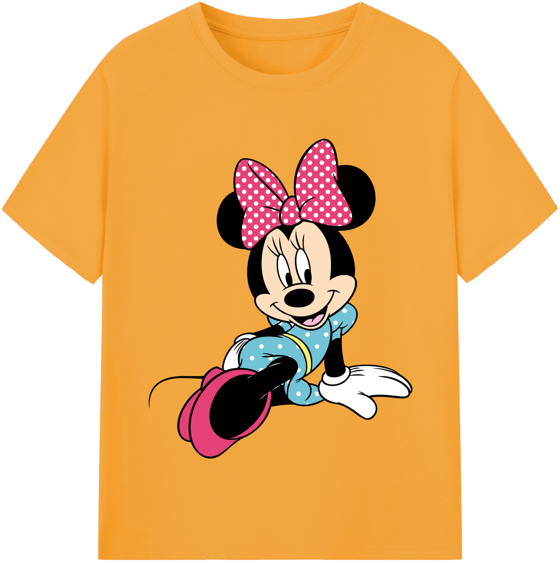 （画像用） ミッキーマウス Mickey Mouse 綿100％半袖Tシャツ（フロントプリント）