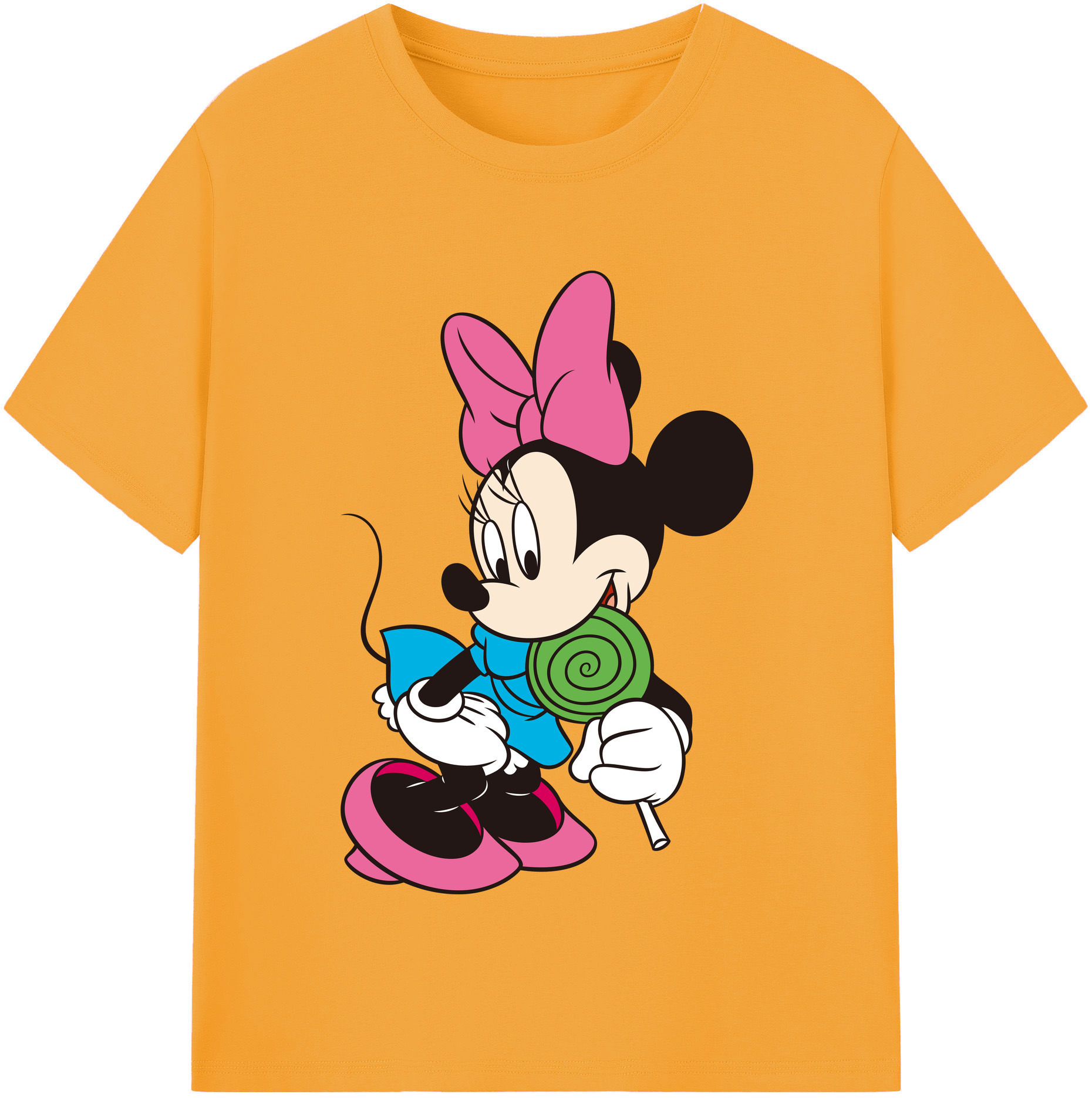 （画像用） ミッキーマウス Mickey Mouse 綿100％半袖Tシャツ（フロントプリント）