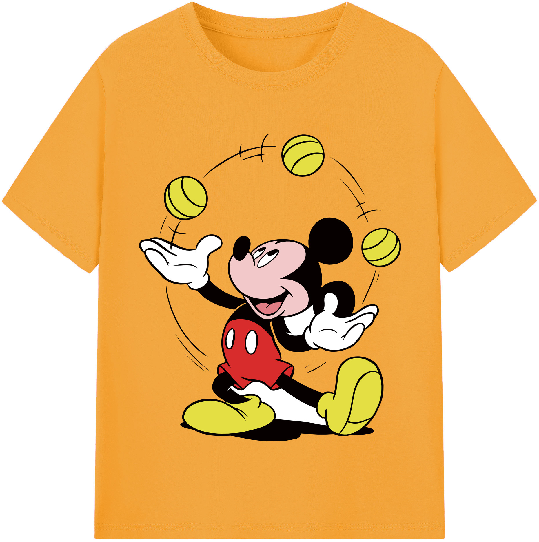 （画像用） ミッキーマウス Mickey Mouse 綿100％半袖Tシャツ（フロントプリント）
