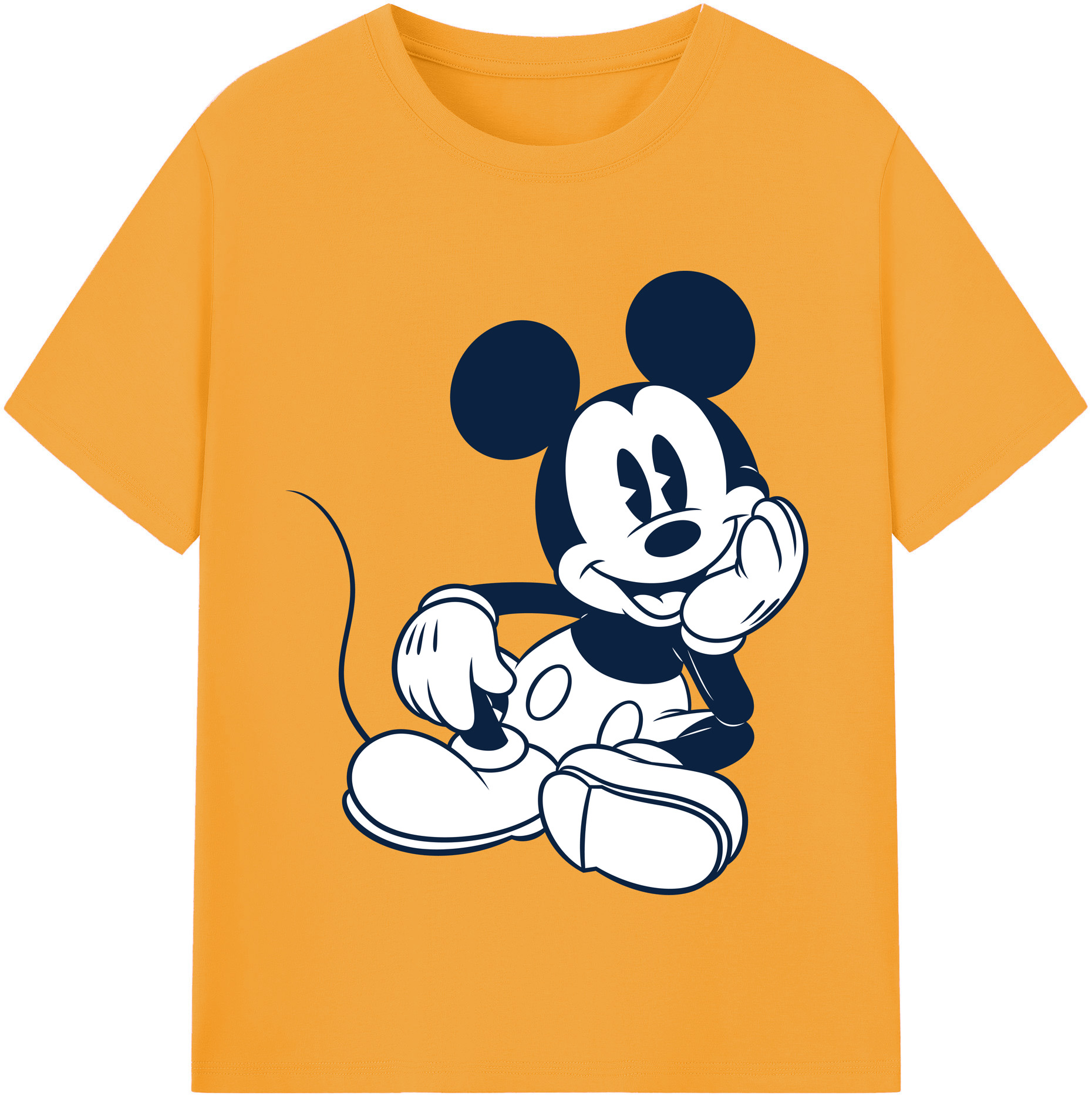 （画像用） ミッキーマウス Mickey Mouse 綿100％半袖Tシャツ（フロントプリント）