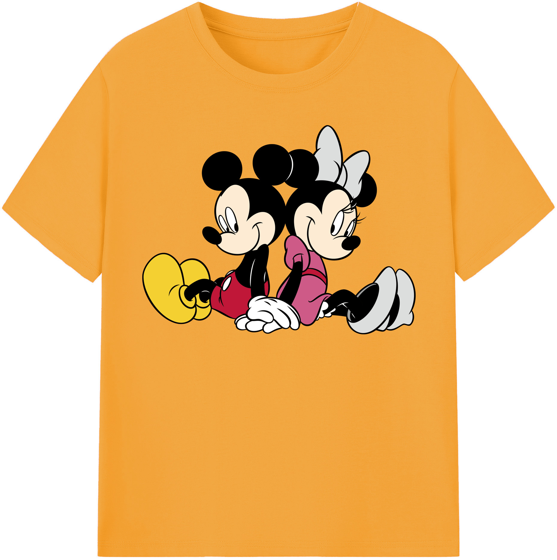 （画像用） ミッキーマウス Mickey Mouse 綿100％半袖Tシャツ（フロントプリント）