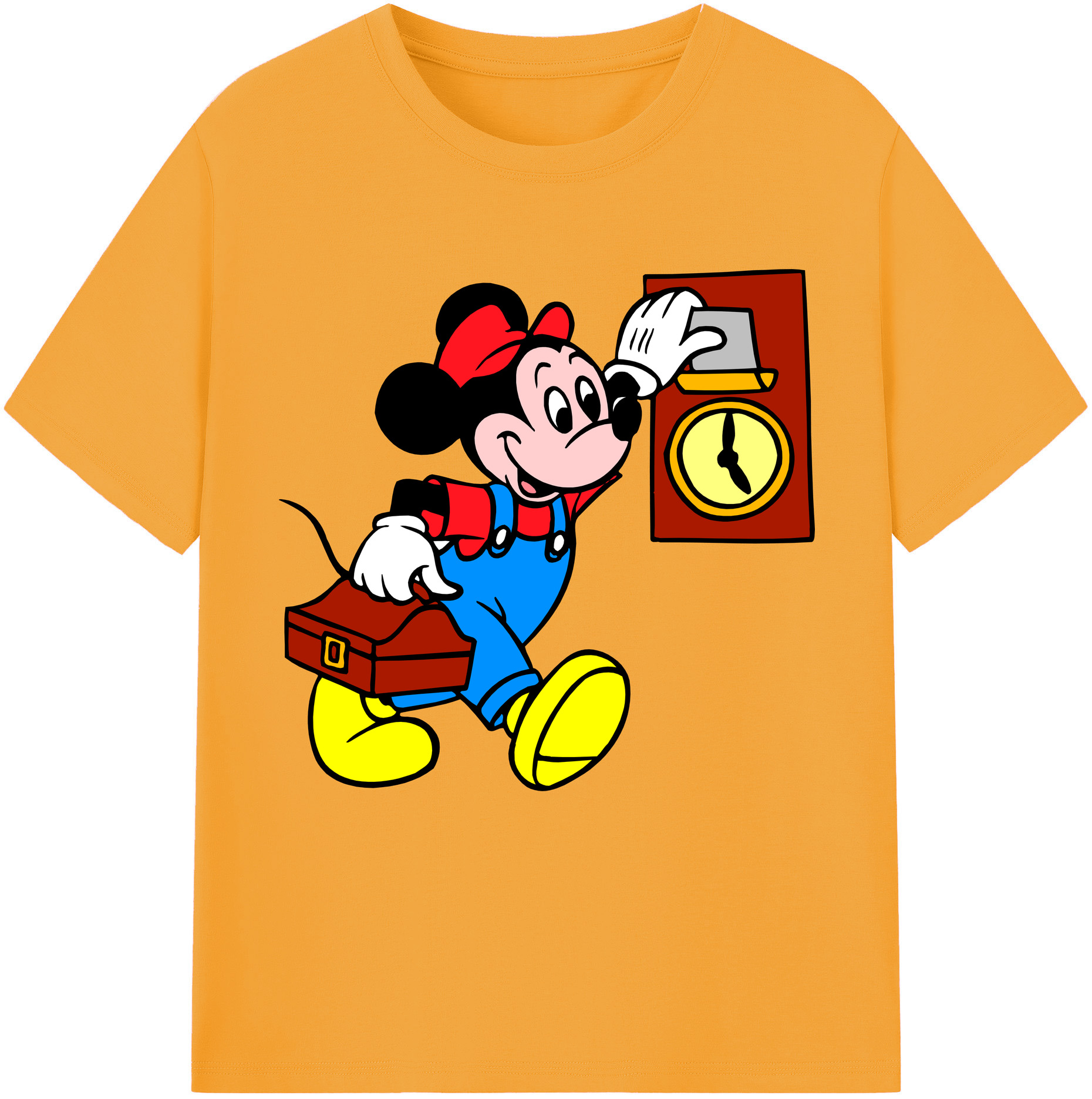 （画像用） ミッキーマウス Mickey Mouse 綿100％半袖Tシャツ（フロントプリント）