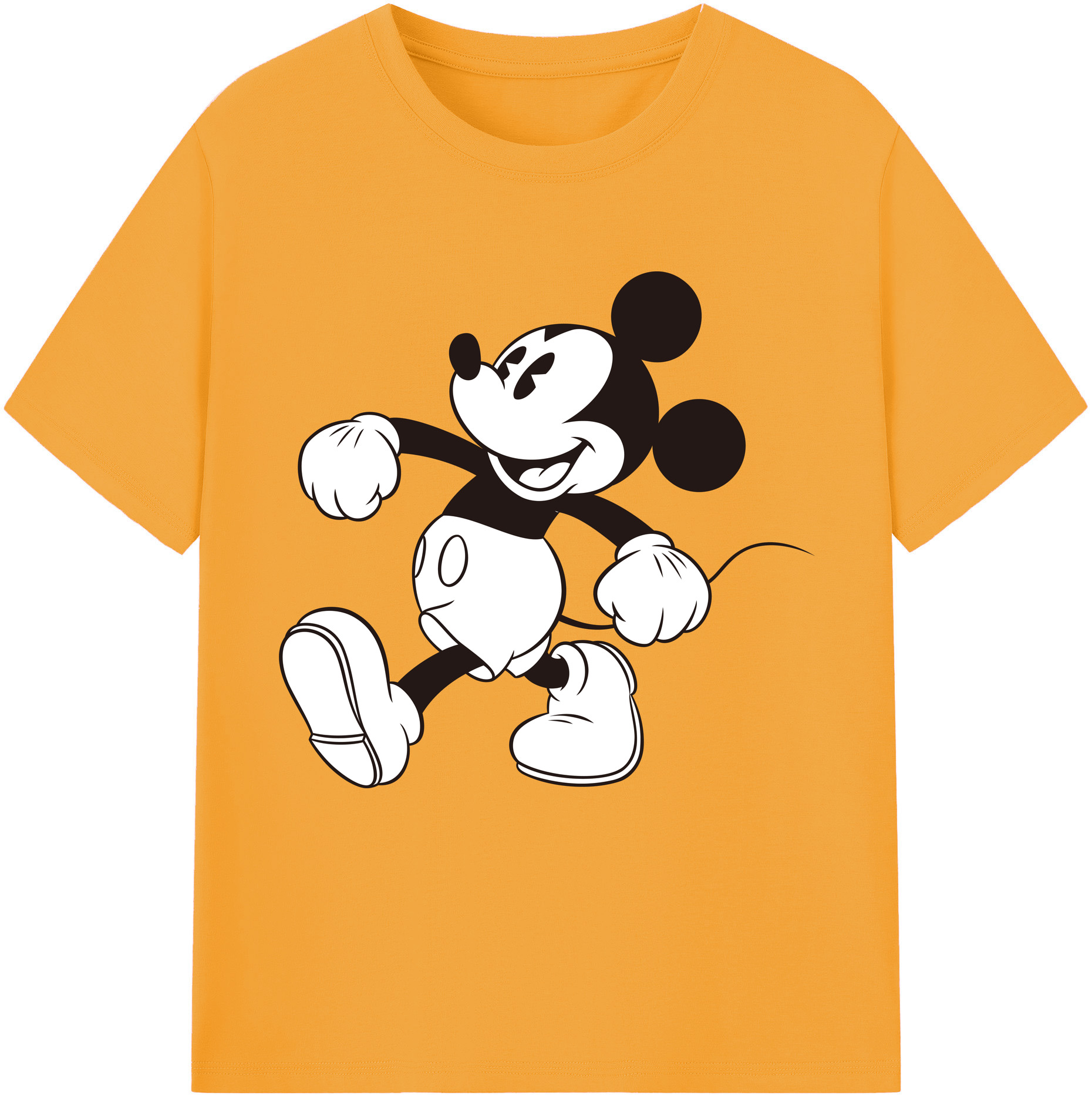 （画像用） ミッキーマウス Mickey Mouse 綿100％半袖Tシャツ（フロントプリント）