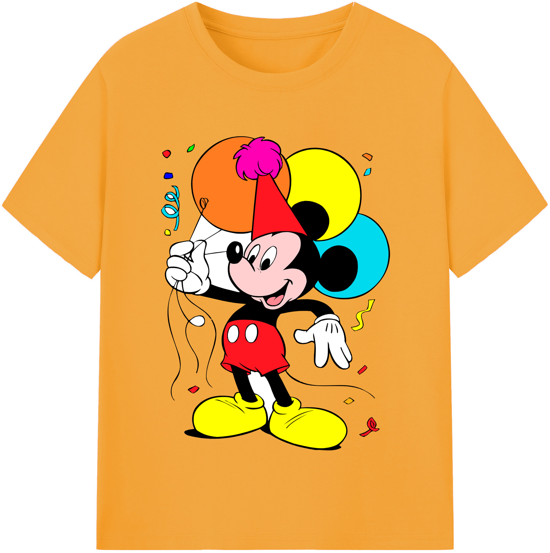 （画像用） ミッキーマウス Mickey Mouse 綿100％半袖Tシャツ（フロントプリント）
