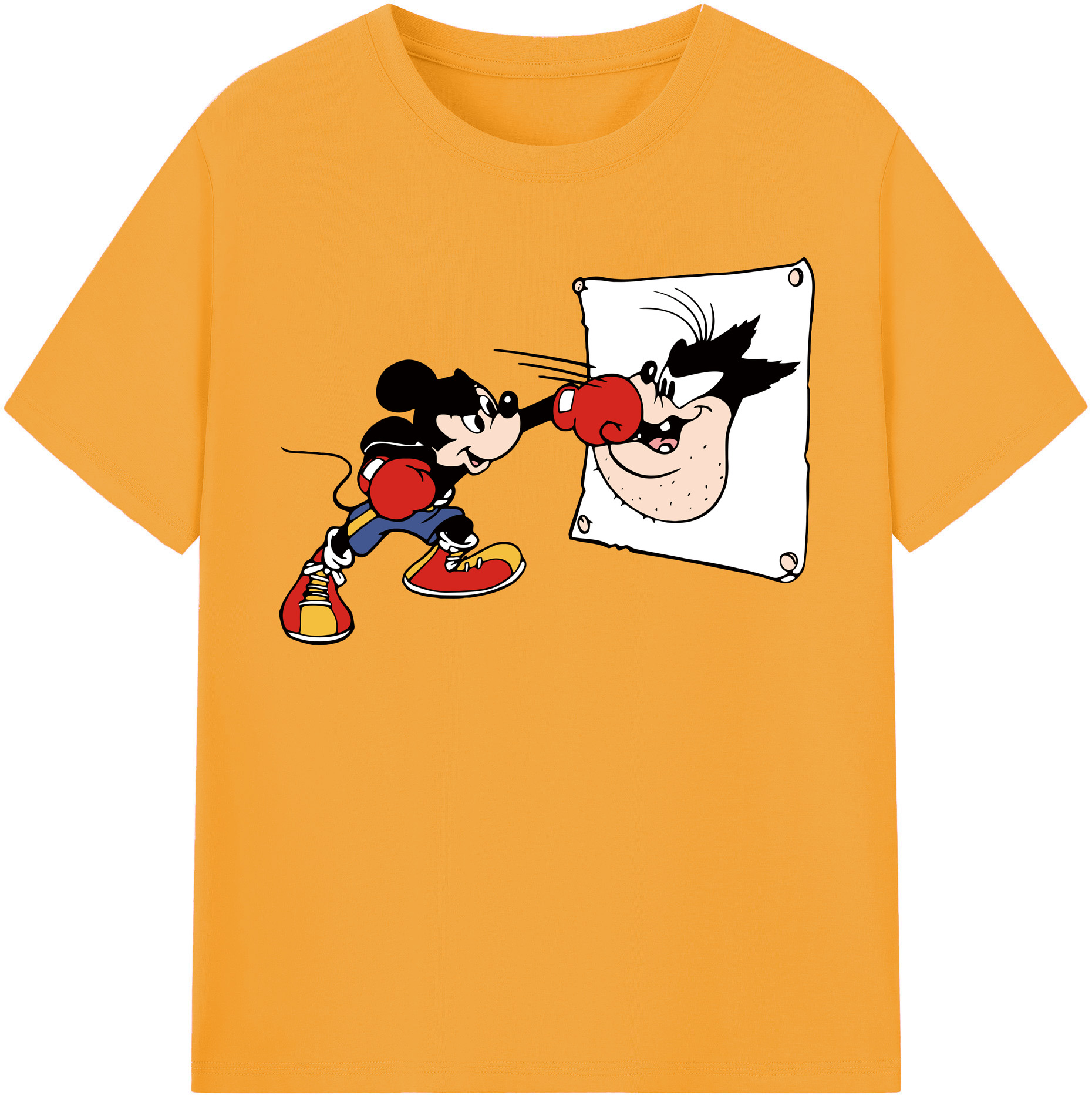 （画像用） ミッキーマウス Mickey Mouse 綿100％半袖Tシャツ（フロントプリント）
