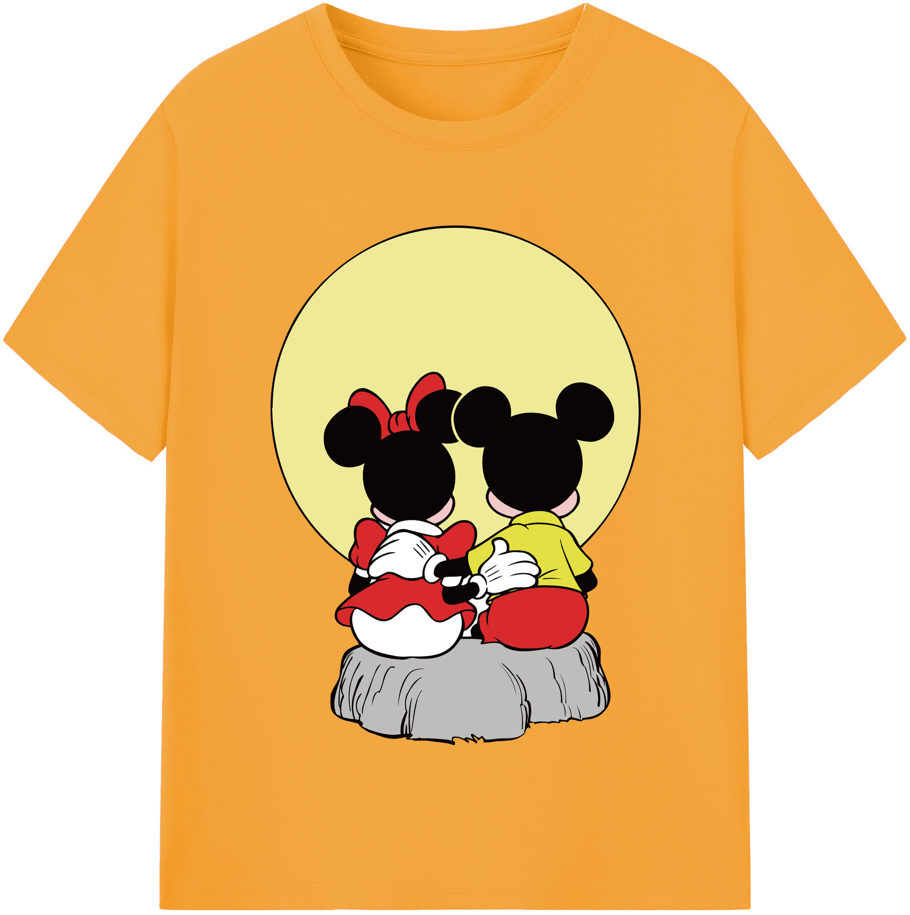 （画像用） ミッキーマウス Mickey Mouse 綿100％半袖Tシャツ（フロントプリント）
