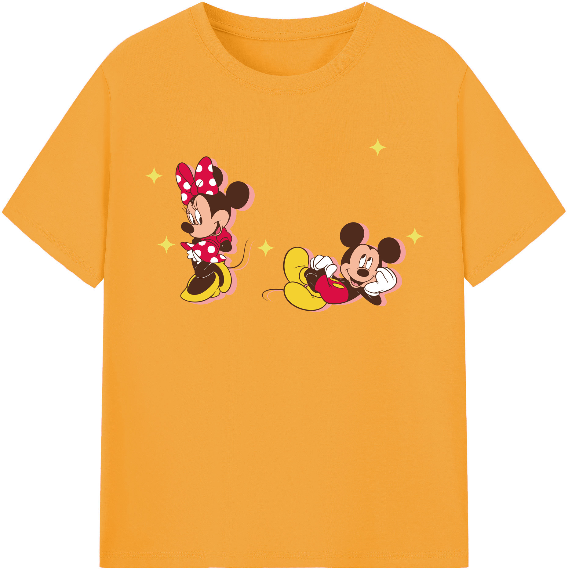 （画像用） ミッキーマウス Mickey Mouse 綿100％半袖Tシャツ（フロントプリント）