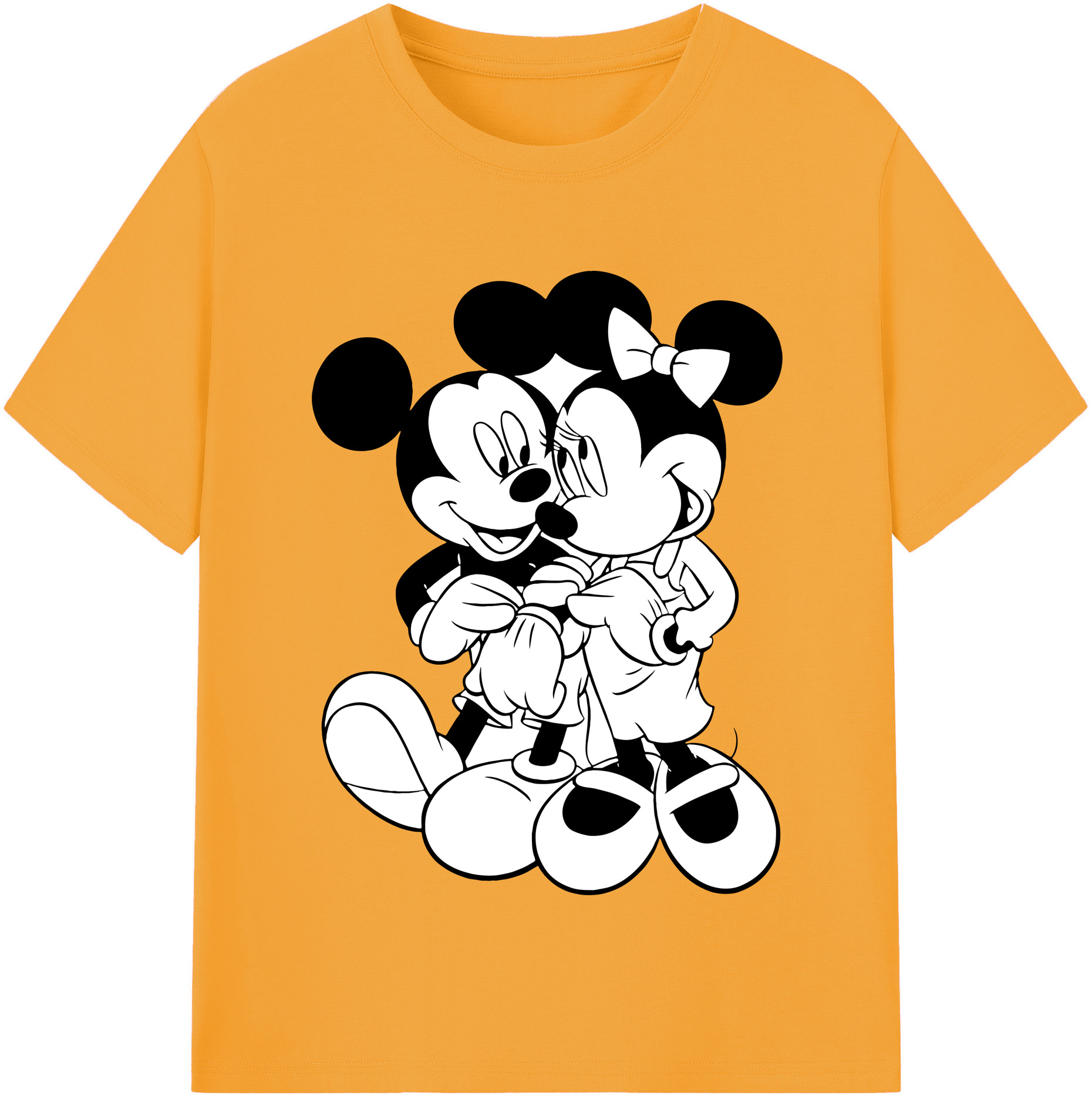 （画像用） ミッキーマウス Mickey Mouse 綿100％半袖Tシャツ（フロントプリント）