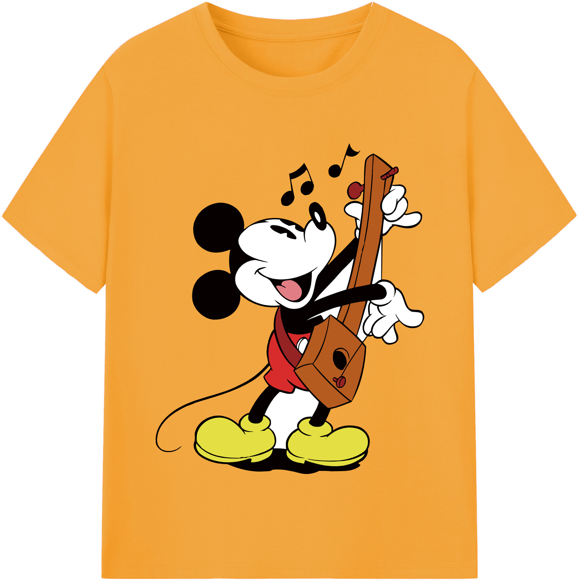 （画像用） ミッキーマウス Mickey Mouse 綿100％半袖Tシャツ（フロントプリント）