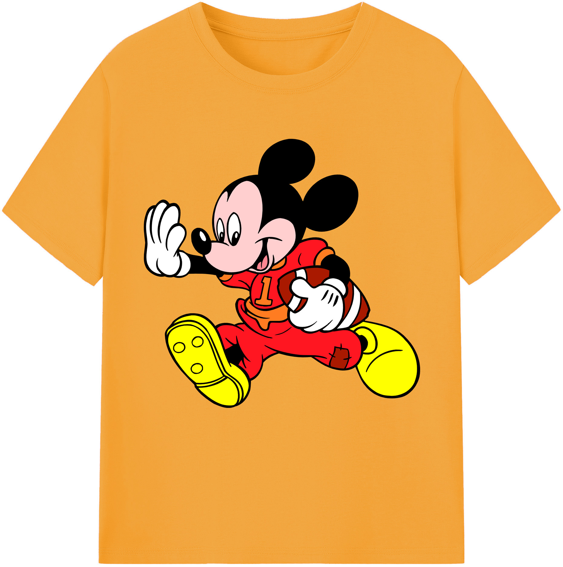（画像用） ミッキーマウス Mickey Mouse 綿100％半袖Tシャツ（フロントプリント）