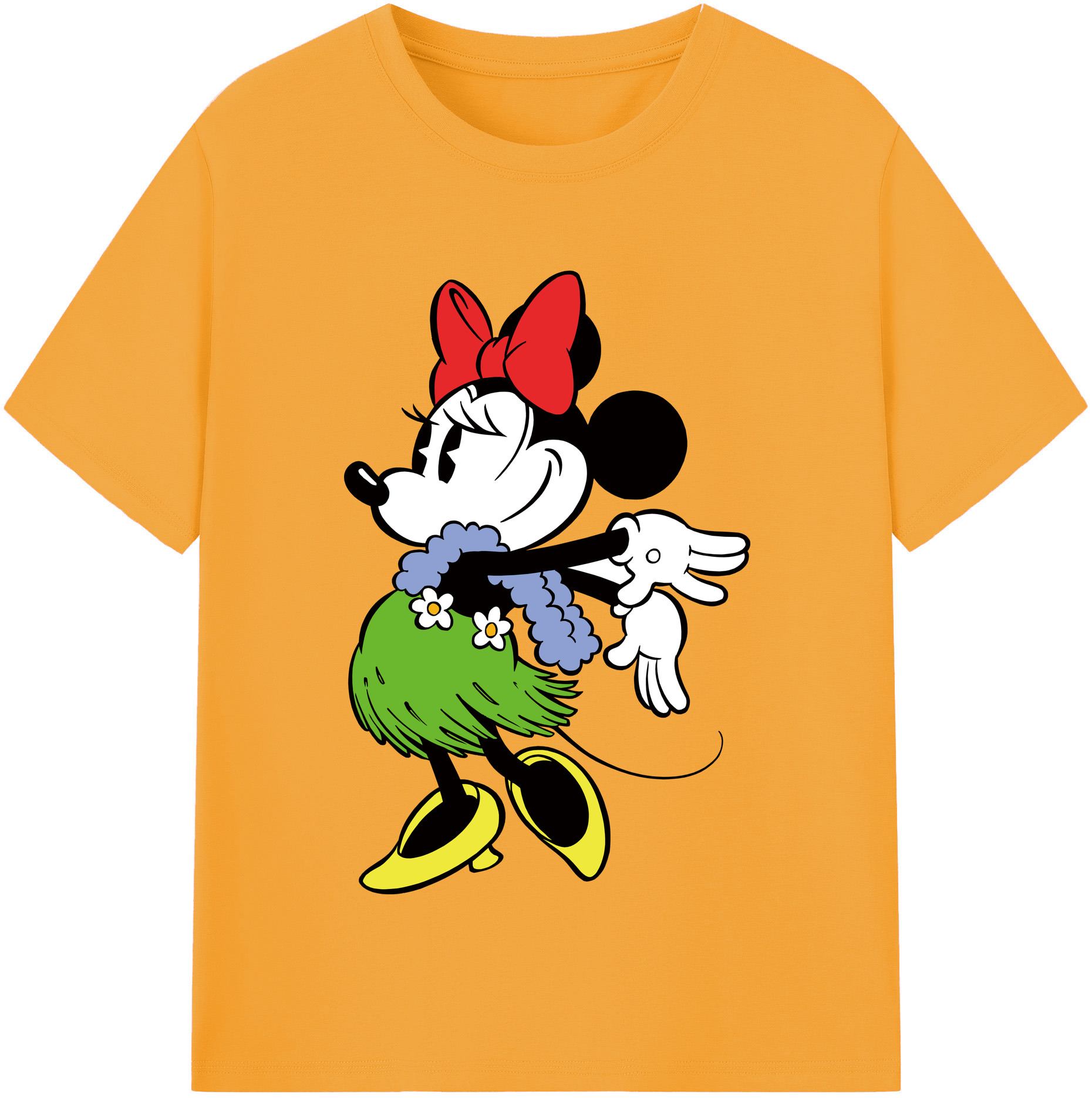 （画像用） ミッキーマウス Mickey Mouse 綿100％半袖Tシャツ（フロントプリント）