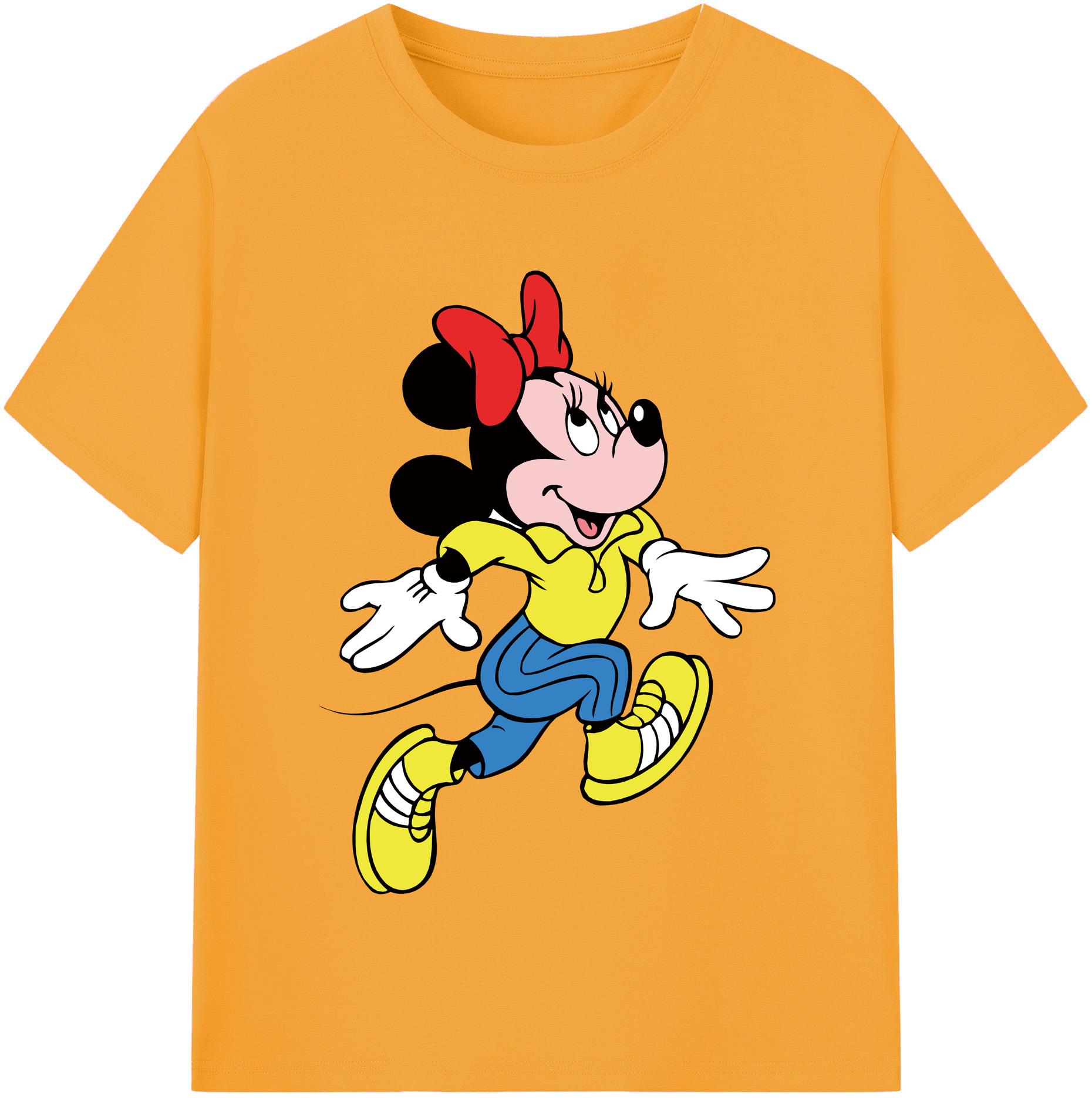 （画像用） ミッキーマウス Mickey Mouse 綿100％半袖Tシャツ（フロントプリント）
