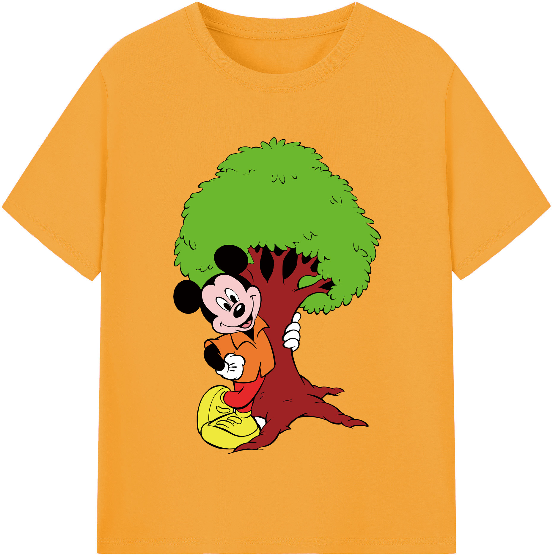 （画像用） ミッキーマウス Mickey Mouse 綿100％半袖Tシャツ（フロントプリント）