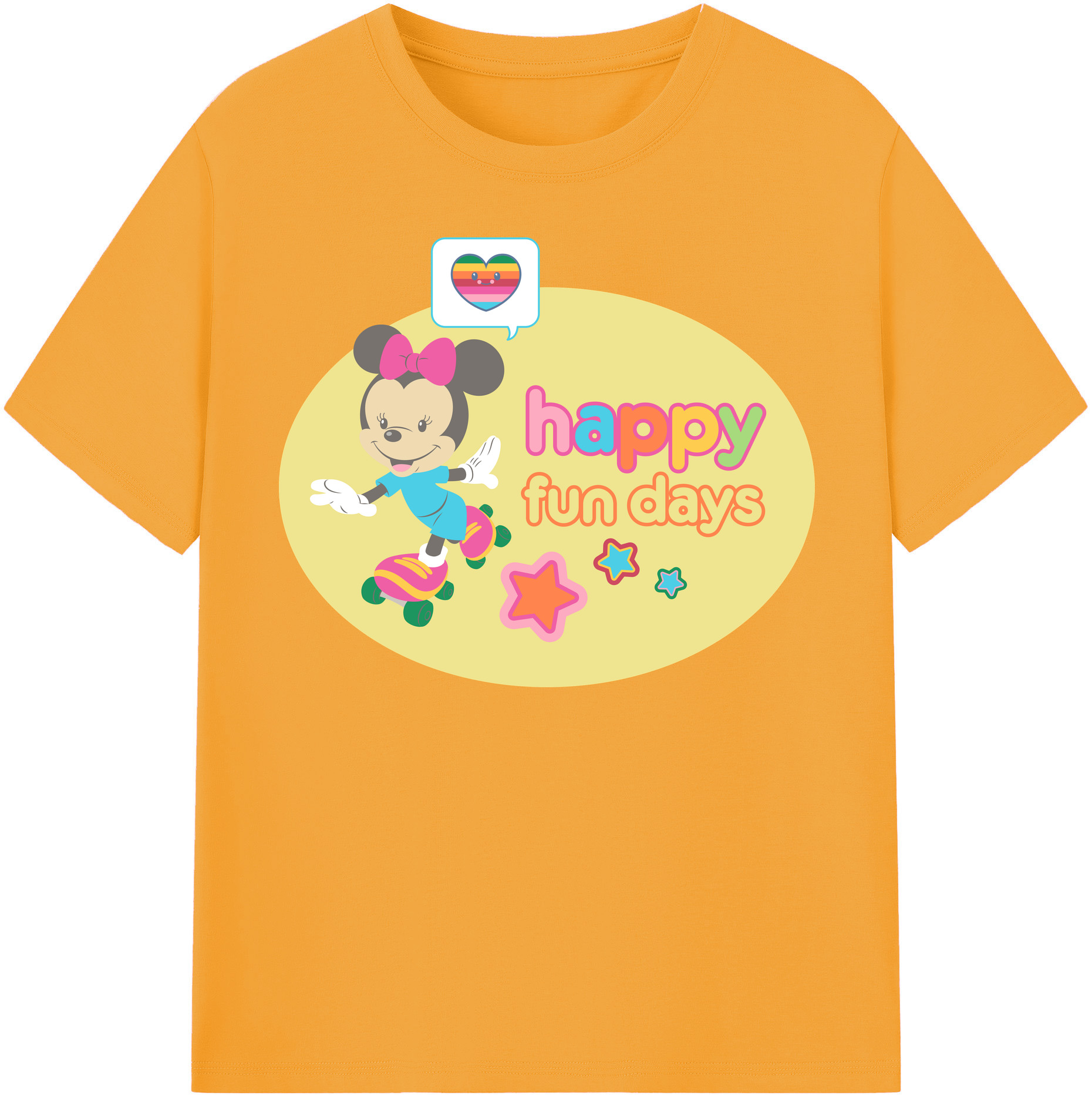 （画像用） ミッキーマウス Mickey Mouse 綿100％半袖Tシャツ（フロントプリント）