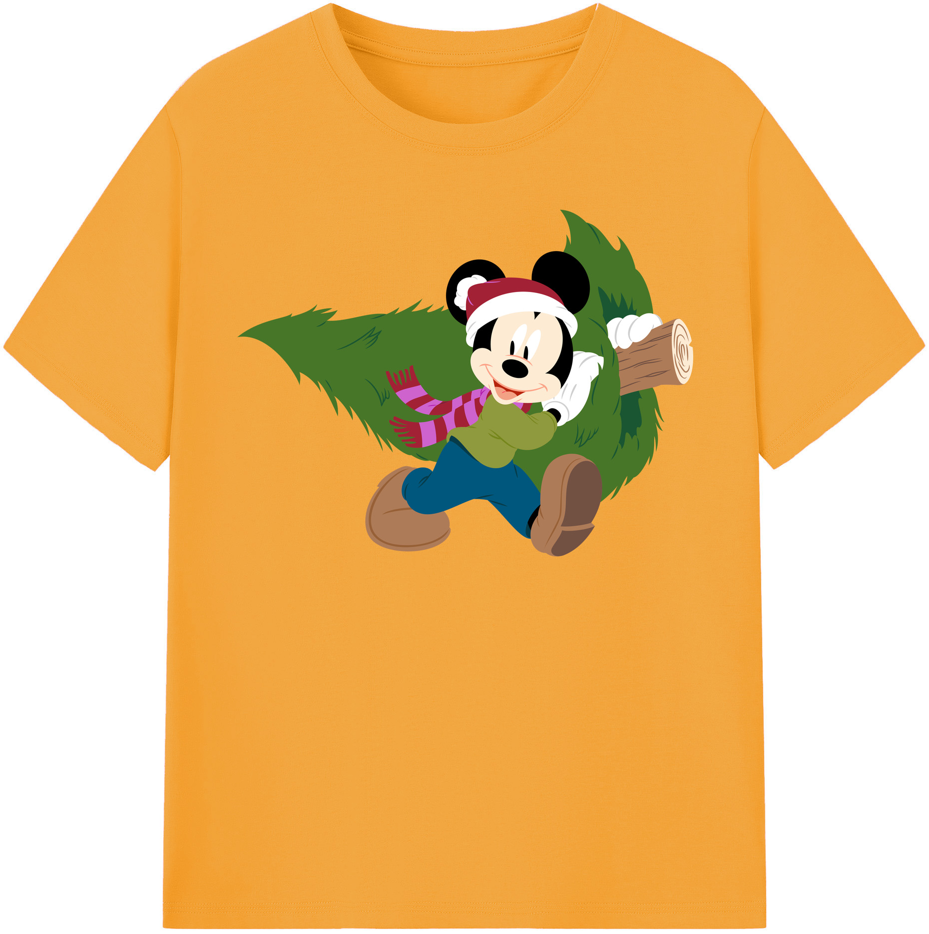 （画像用） ミッキーマウス Mickey Mouse 綿100％半袖Tシャツ（フロントプリント）