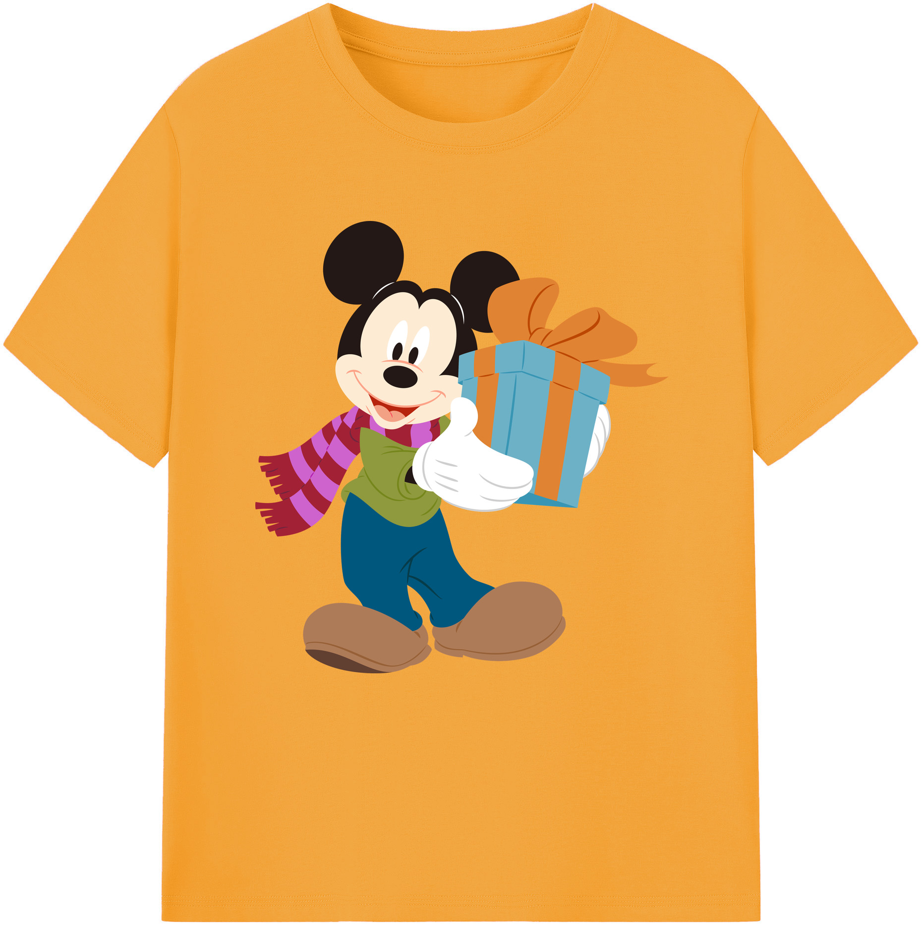 （画像用） ミッキーマウス Mickey Mouse 綿100％半袖Tシャツ（フロントプリント）