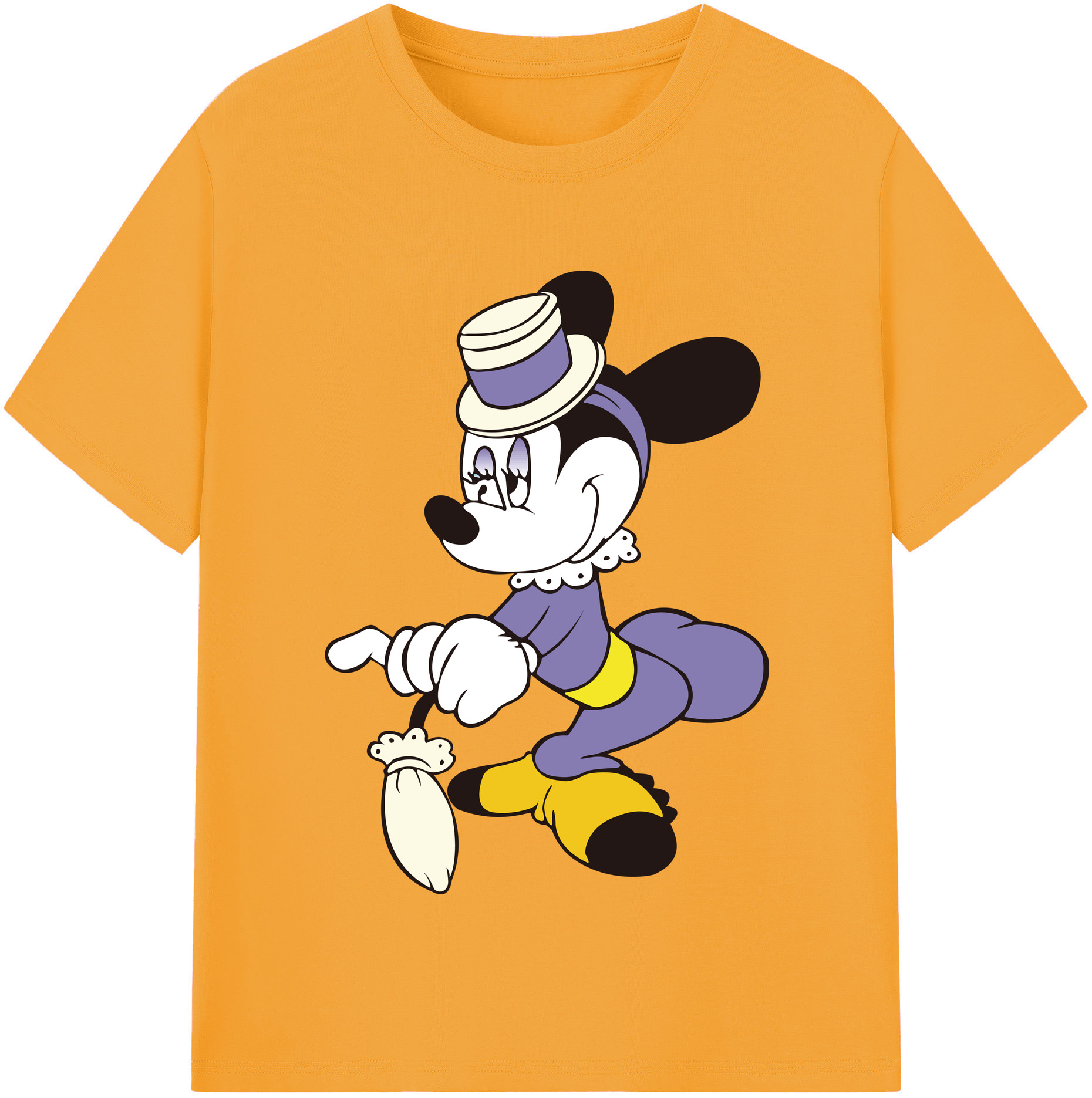 （画像用） ミッキーマウス Mickey Mouse 綿100％半袖Tシャツ（フロントプリント）