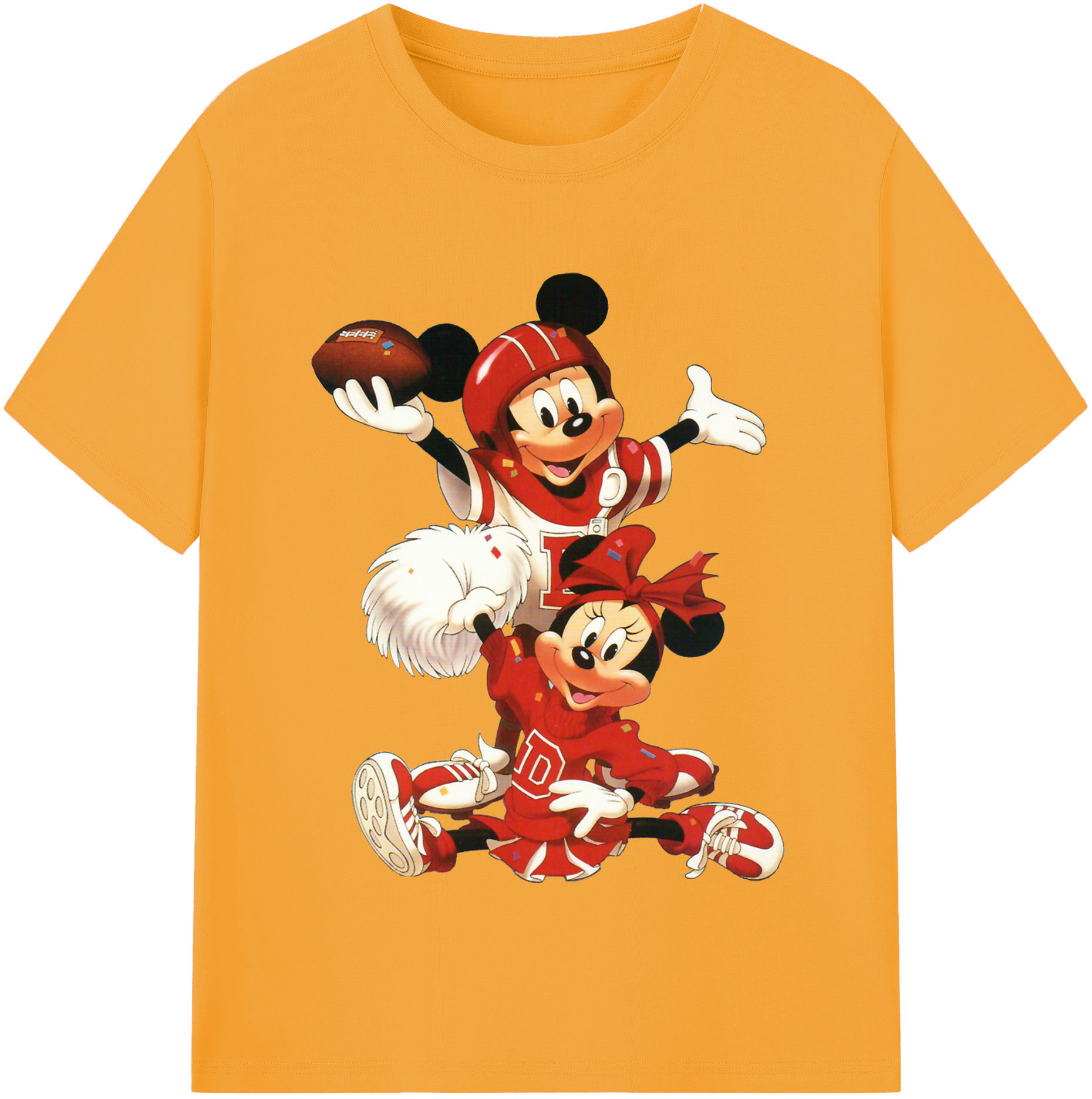 （画像用） ミッキーマウス Mickey Mouse 綿100％半袖Tシャツ（フロントプリント）