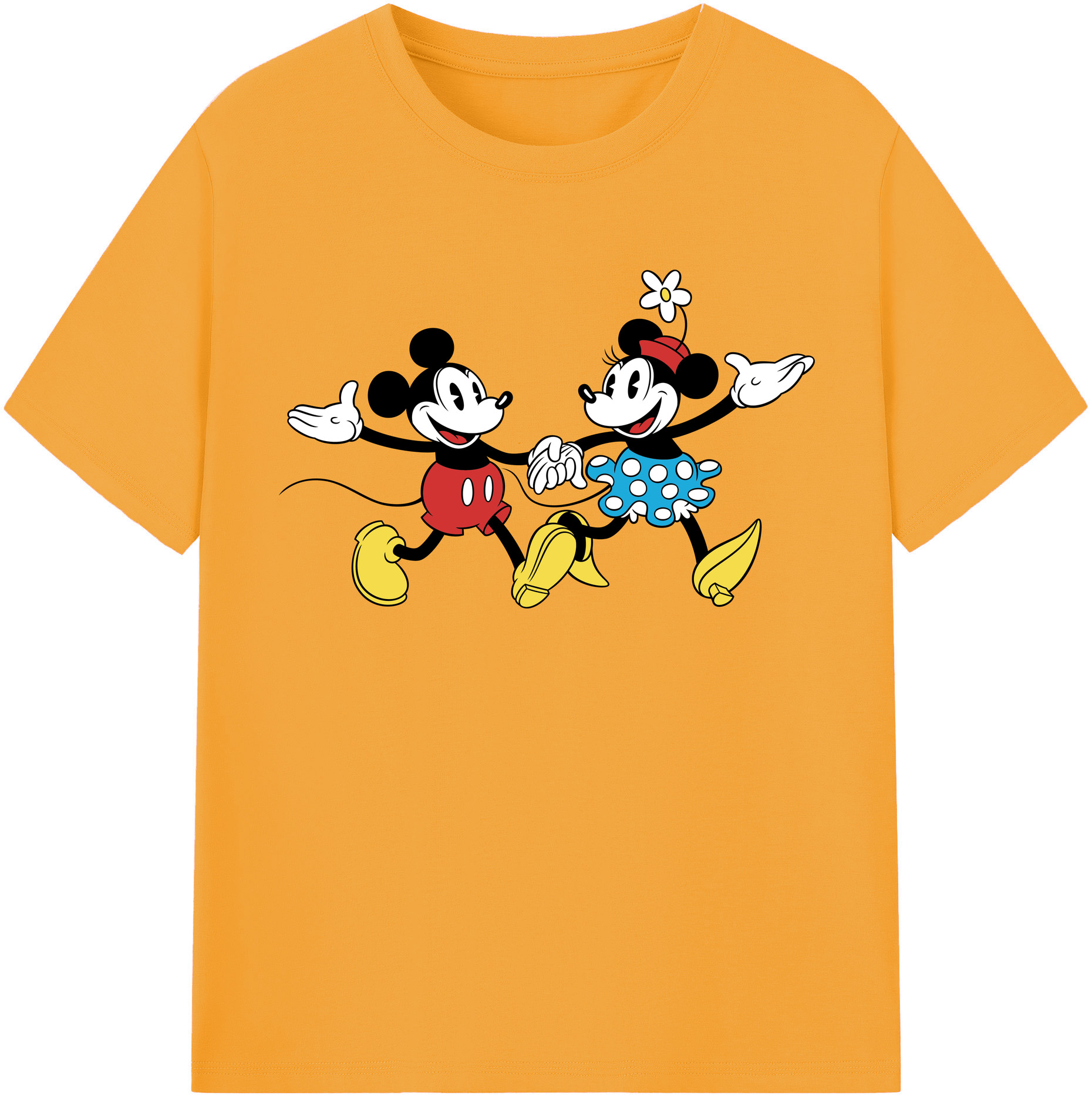 （画像用） ミッキーマウス Mickey Mouse 綿100％半袖Tシャツ（フロントプリント）