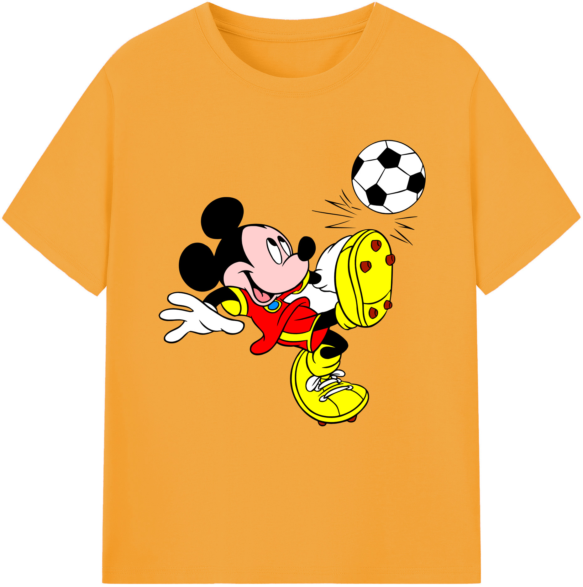（画像用） ミッキーマウス Mickey Mouse 綿100％半袖Tシャツ（フロントプリント）