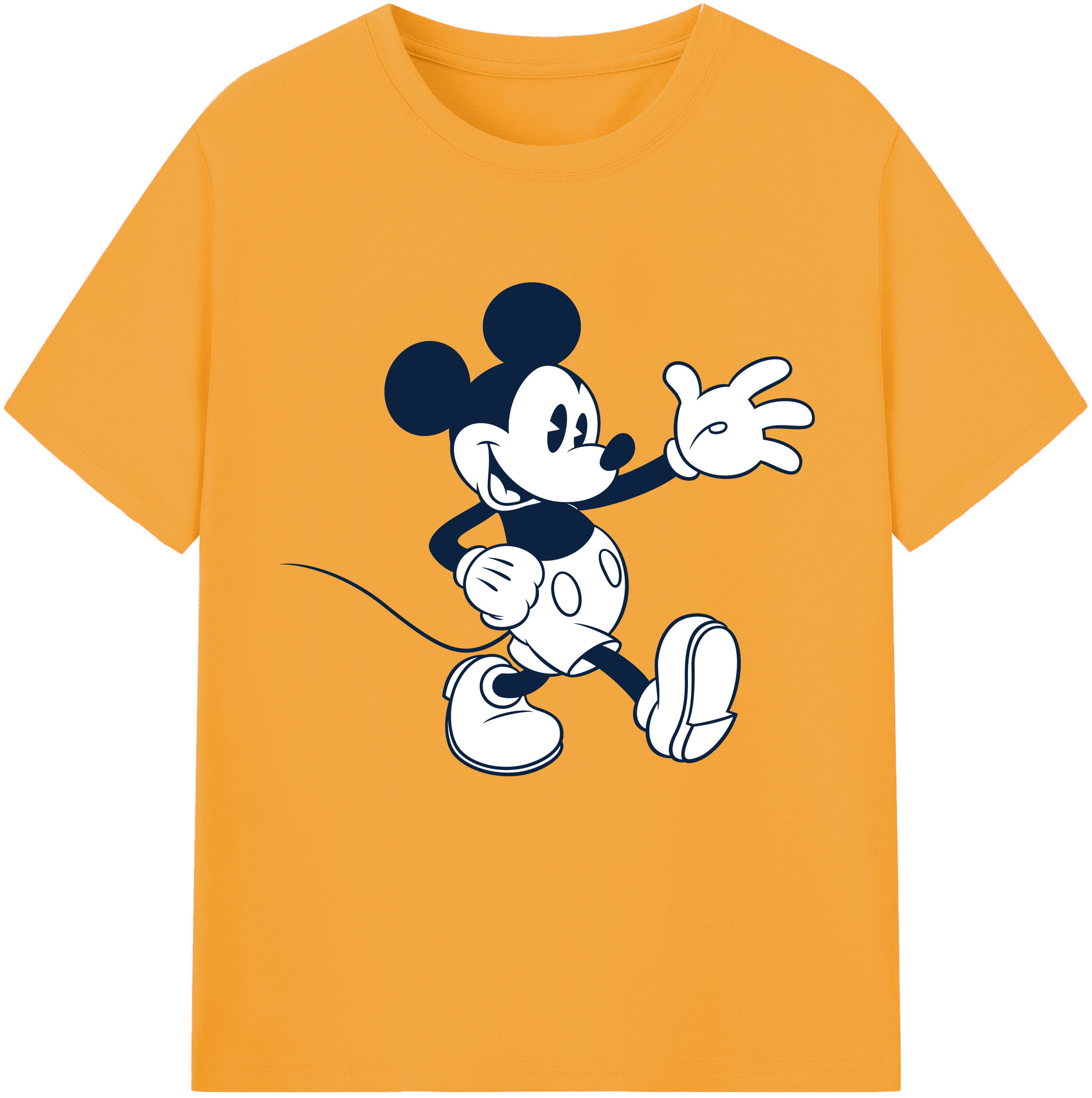 （画像用） ミッキーマウス Mickey Mouse 綿100％半袖Tシャツ（フロントプリント）