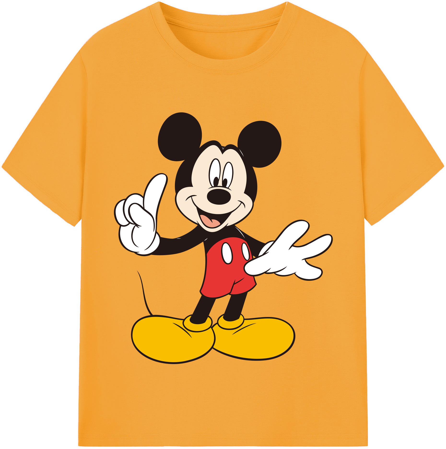 （画像用） ミッキーマウス Mickey Mouse 綿100％半袖Tシャツ（フロントプリント）