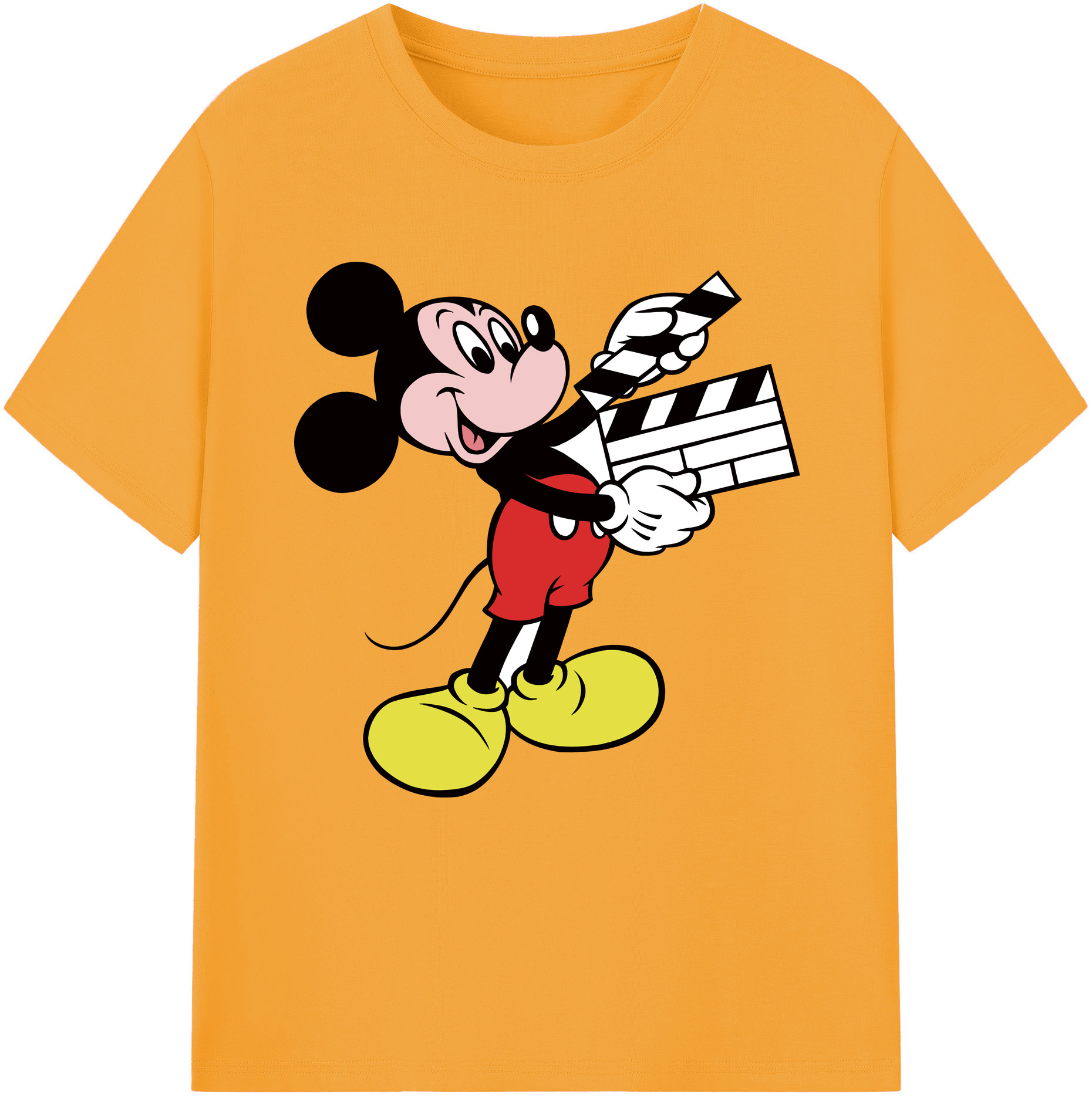 （画像用） ミッキーマウス Mickey Mouse 綿100％半袖Tシャツ（フロントプリント）
