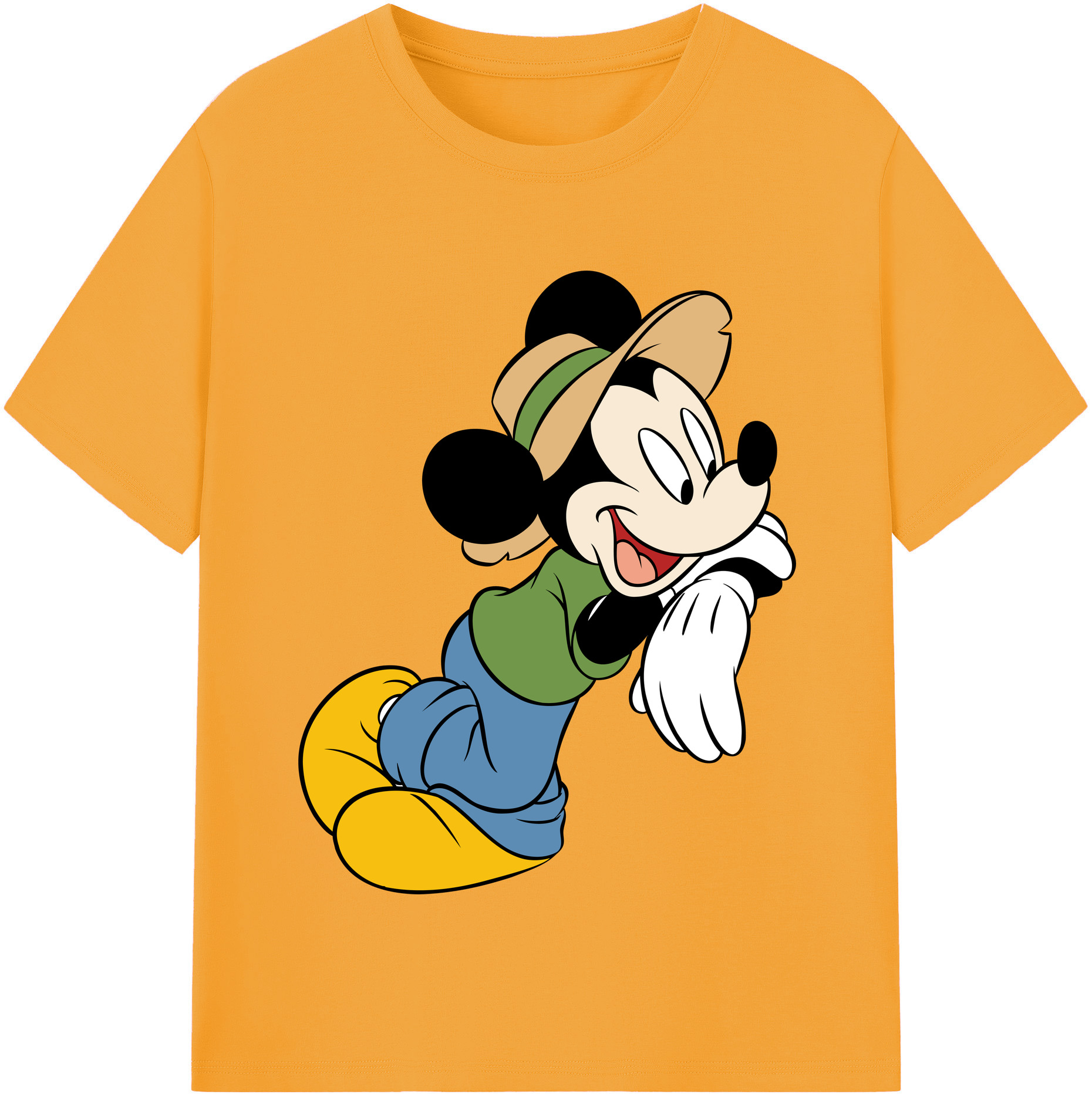 （画像用） ミッキーマウス Mickey Mouse 綿100％半袖Tシャツ（フロントプリント）