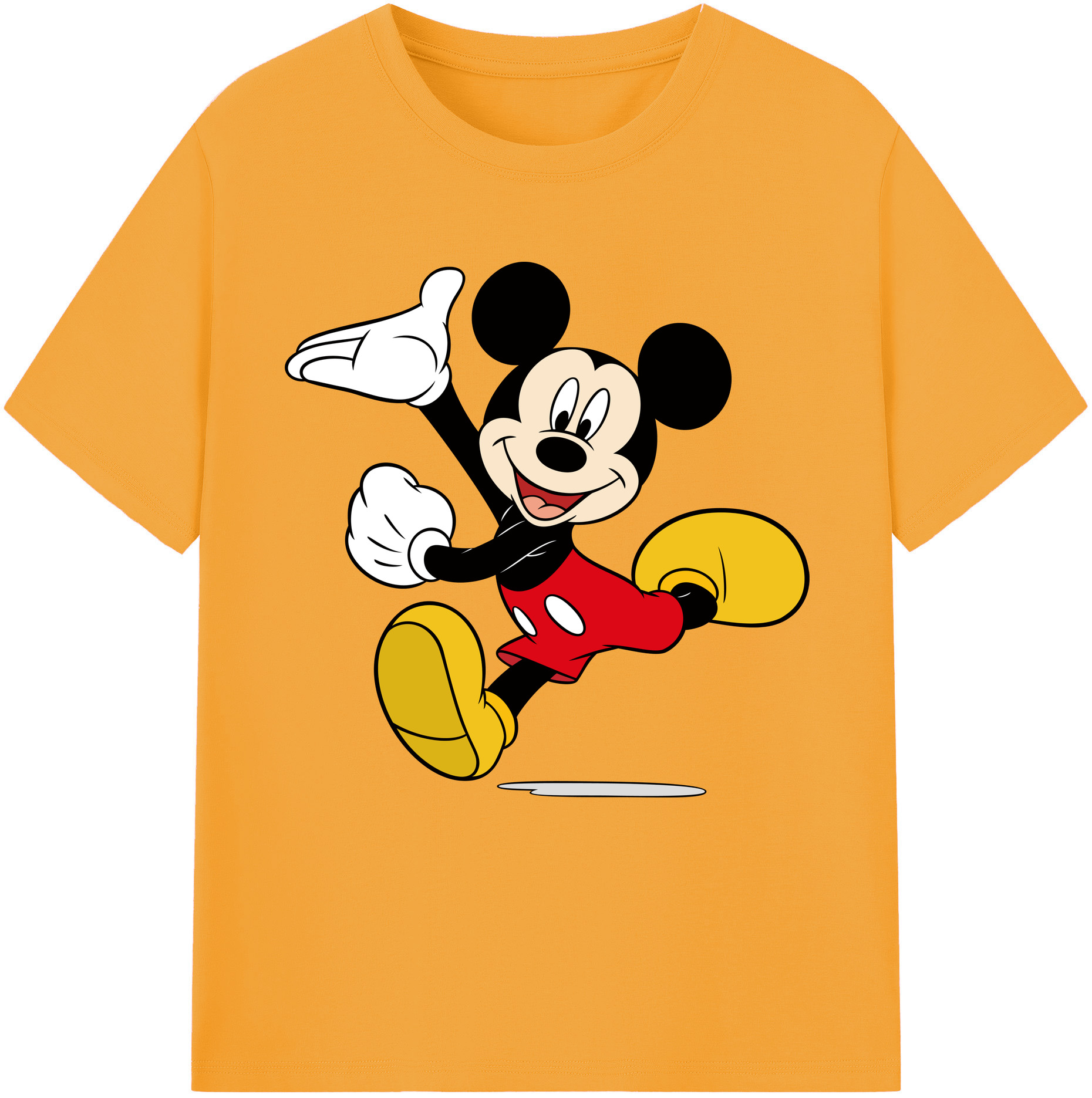 （画像用） ミッキーマウス Mickey Mouse 綿100％半袖Tシャツ（フロントプリント）