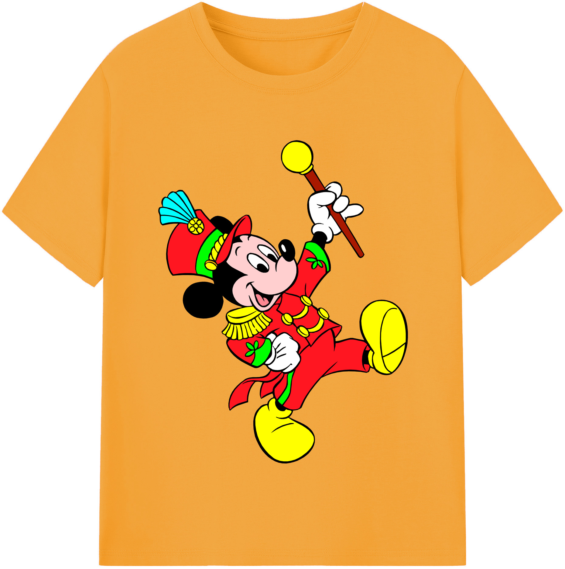 （画像用） ミッキーマウス Mickey Mouse 綿100％半袖Tシャツ（フロントプリント）