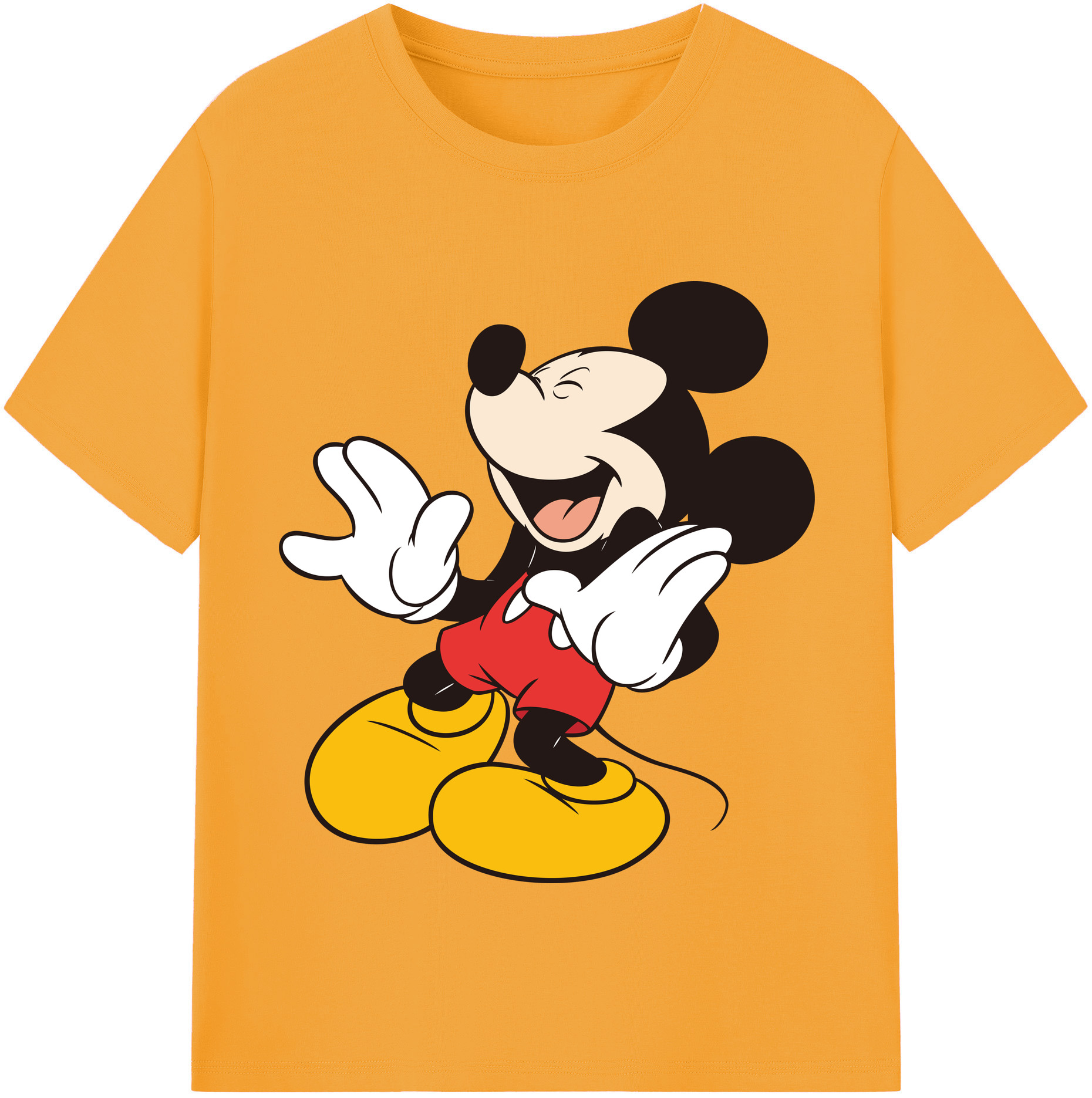 （画像用） ミッキーマウス Mickey Mouse 綿100％半袖Tシャツ（フロントプリント）