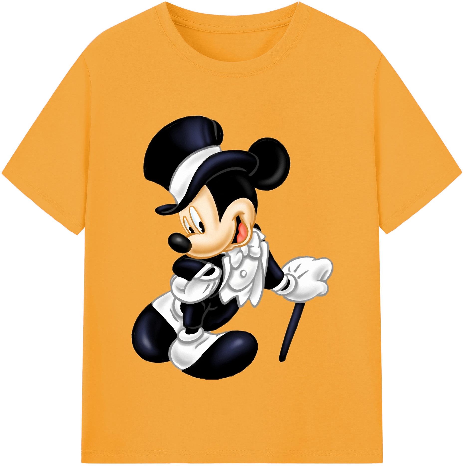 （画像用） ミッキーマウス Mickey Mouse 綿100％半袖Tシャツ（フロントプリント）