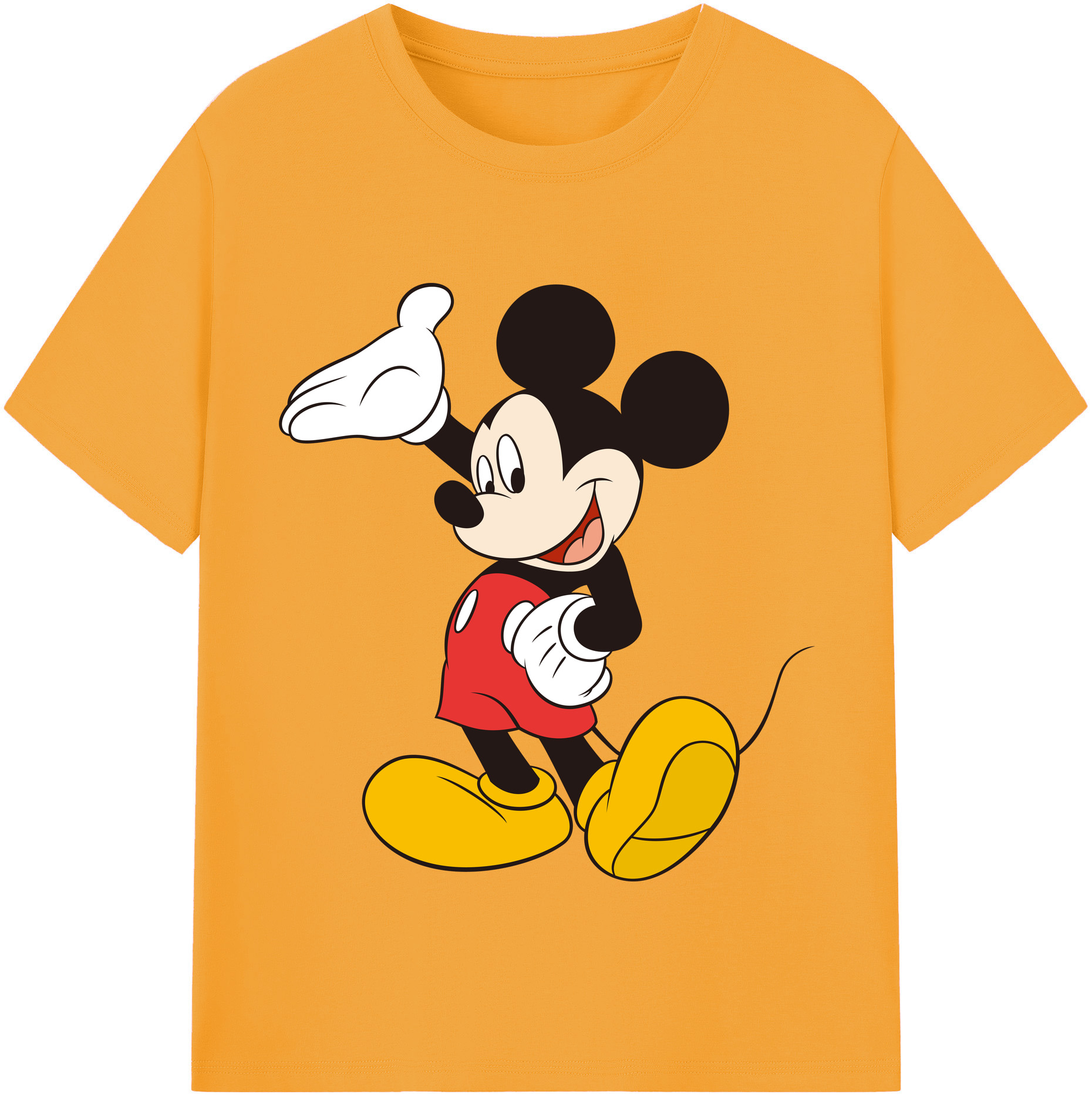 （画像用） ミッキーマウス Mickey Mouse 綿100％半袖Tシャツ（フロントプリント）