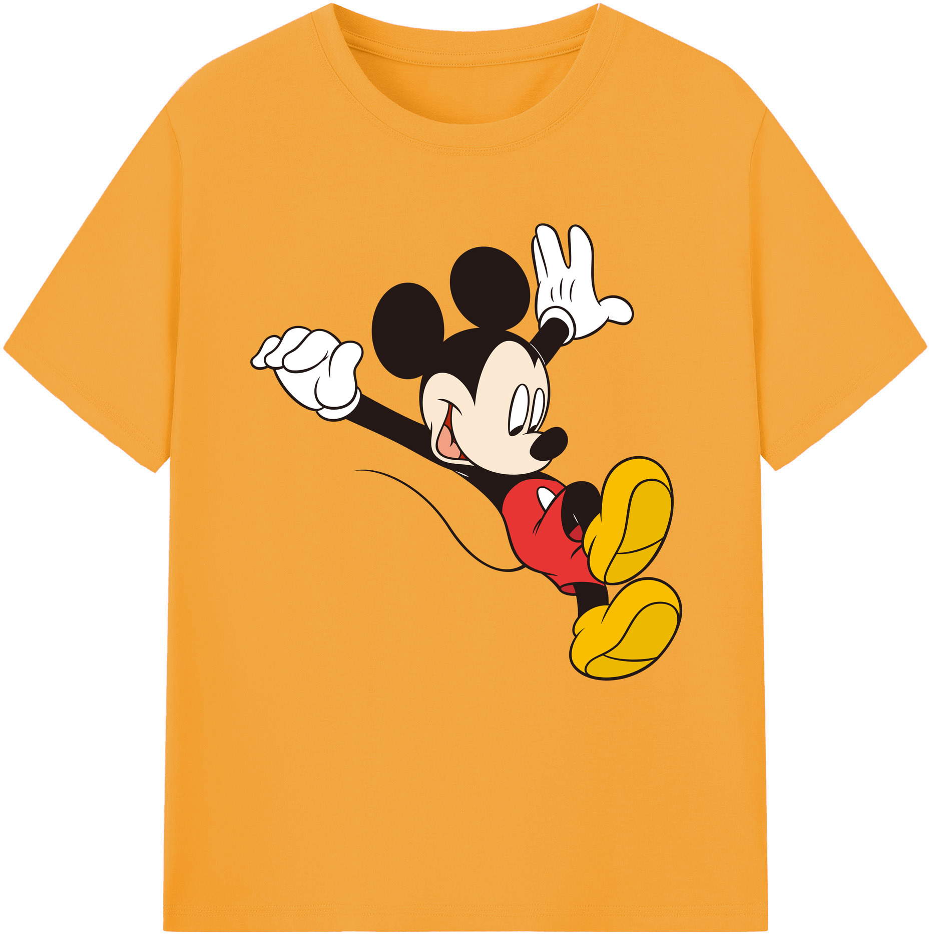 （画像用） ミッキーマウス Mickey Mouse 綿100％半袖Tシャツ（フロントプリント）