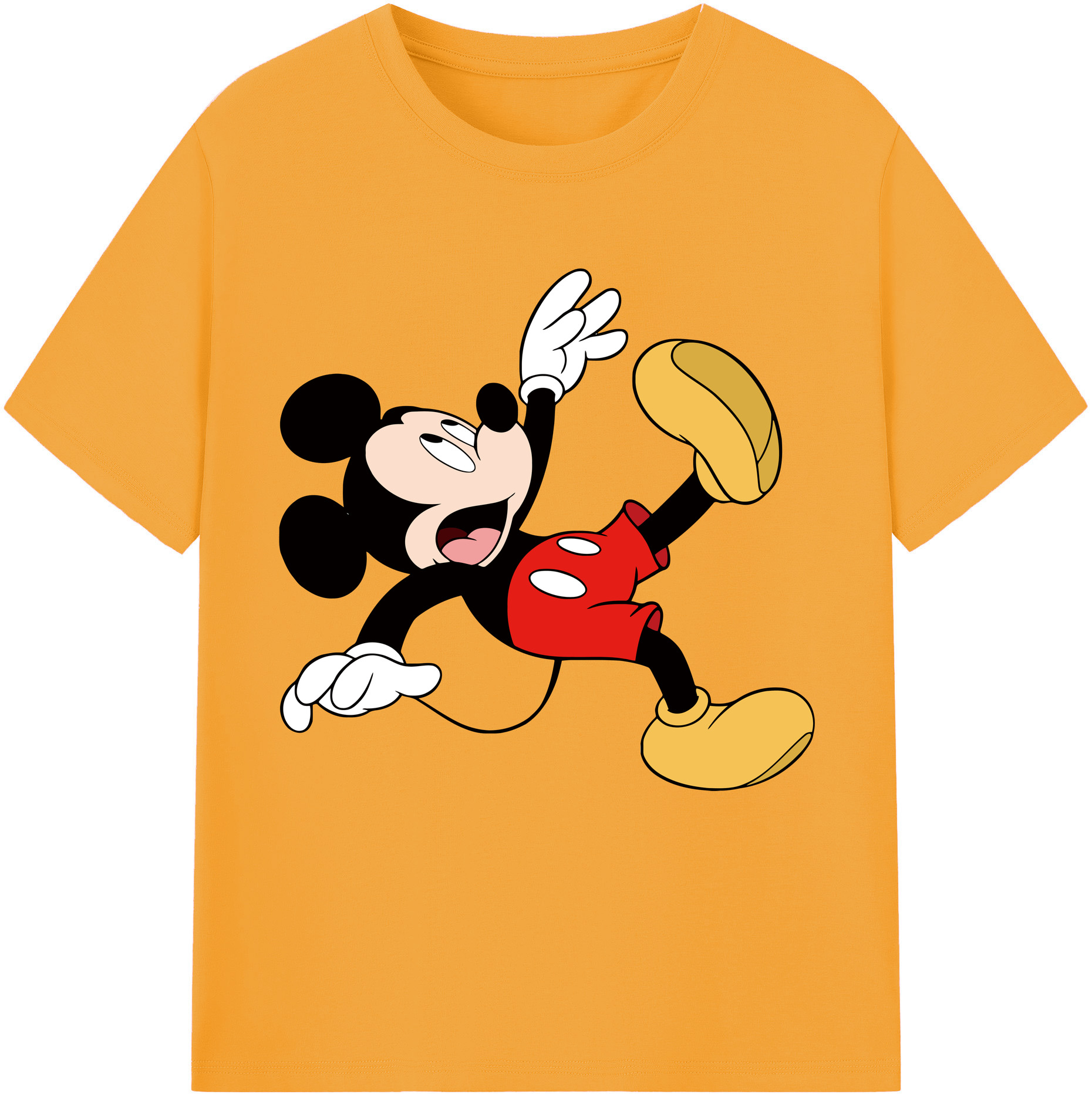 （画像用） ミッキーマウス Mickey Mouse 綿100％半袖Tシャツ（フロントプリント）