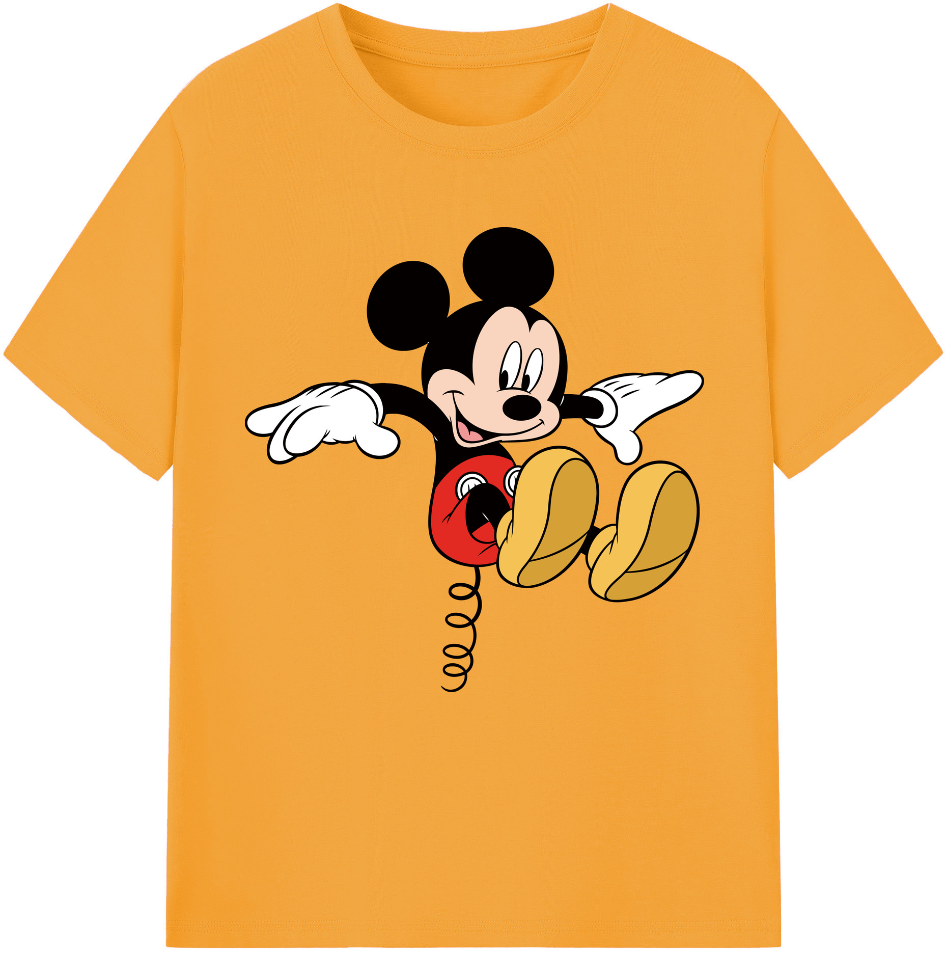 （画像用） ミッキーマウス Mickey Mouse 綿100％半袖Tシャツ（フロントプリント）