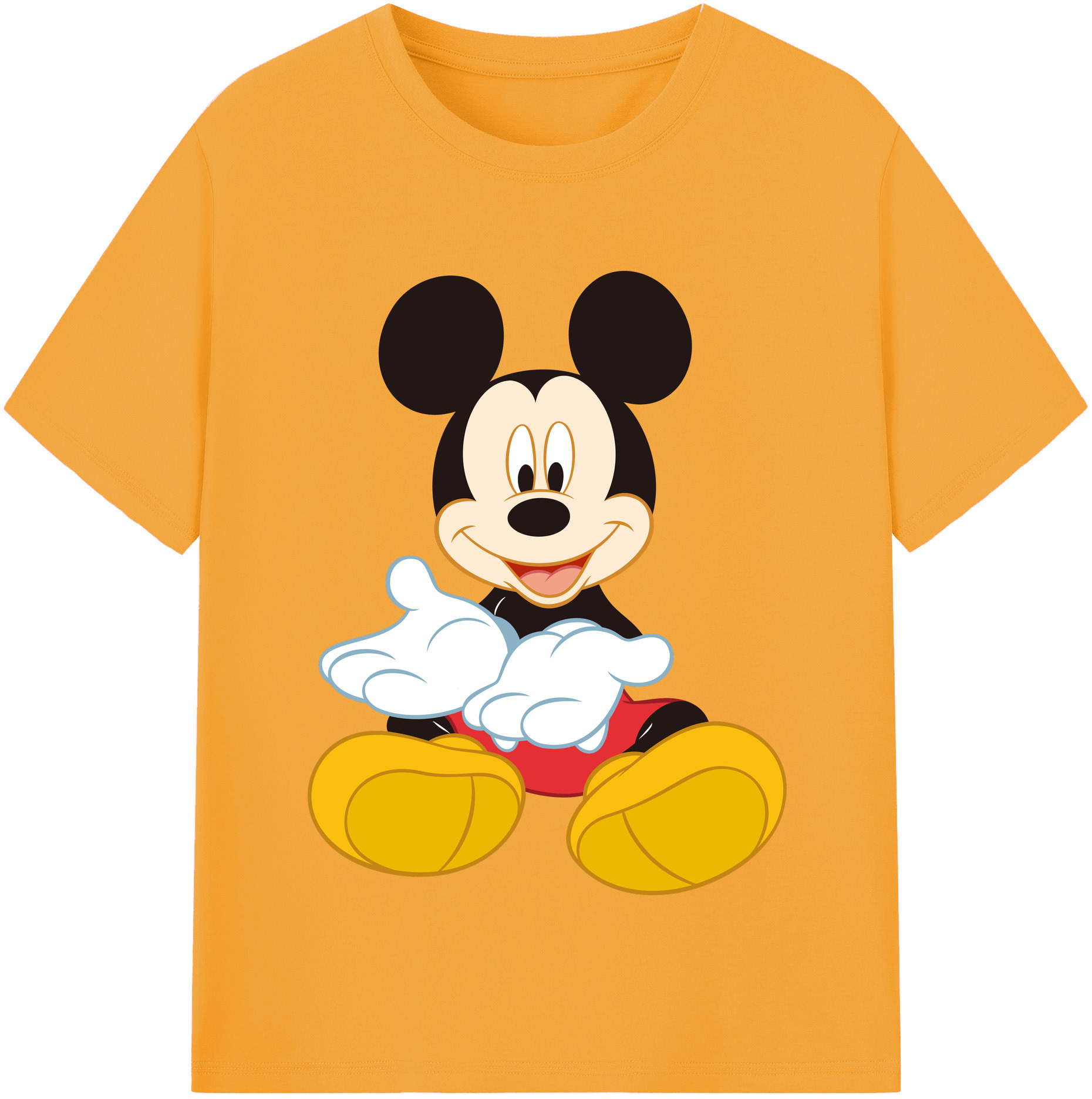 （画像用） ミッキーマウス Mickey Mouse 綿100％半袖Tシャツ（フロントプリント）