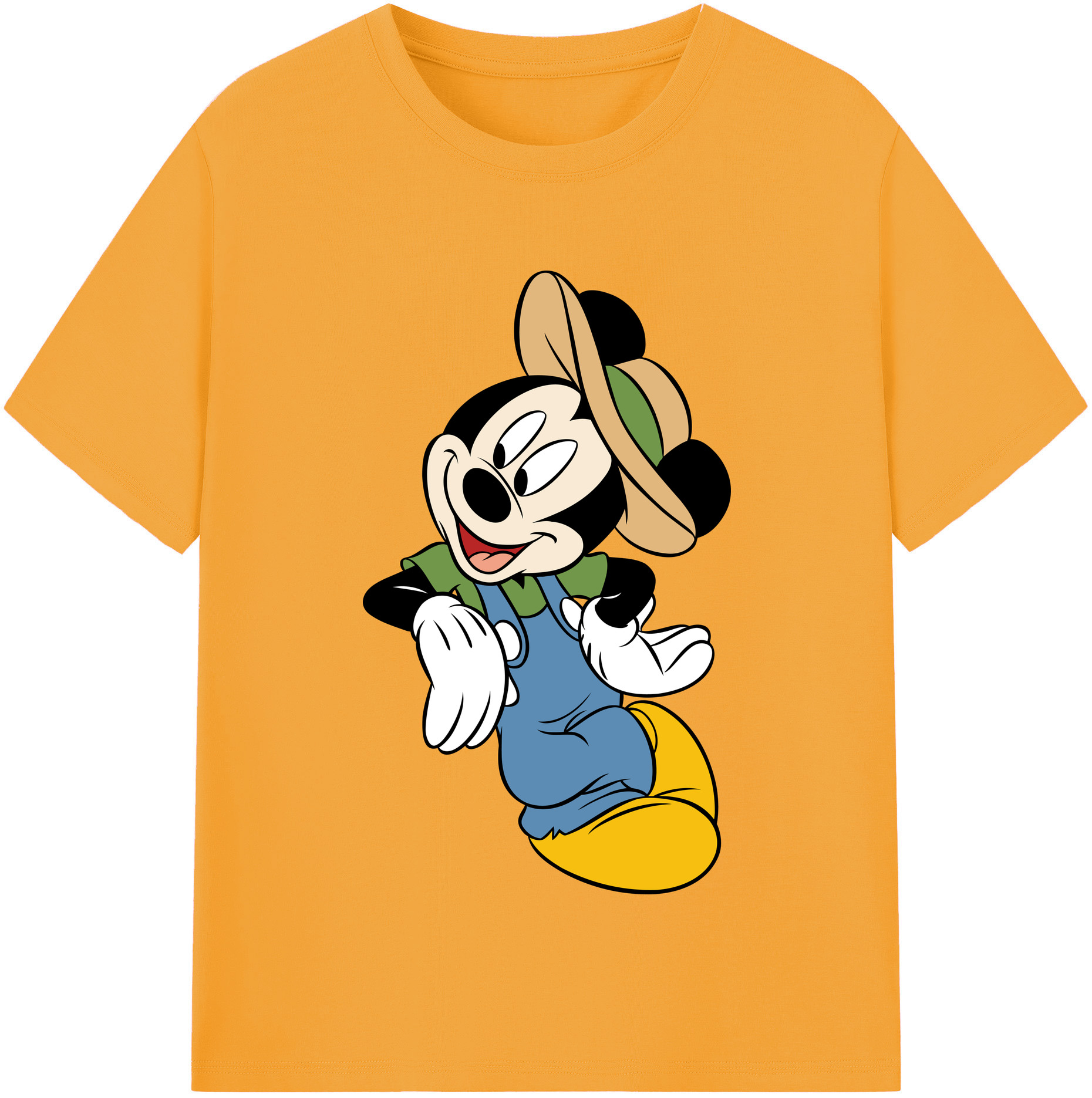 （画像用） ミッキーマウス Mickey Mouse 綿100％半袖Tシャツ（フロントプリント）