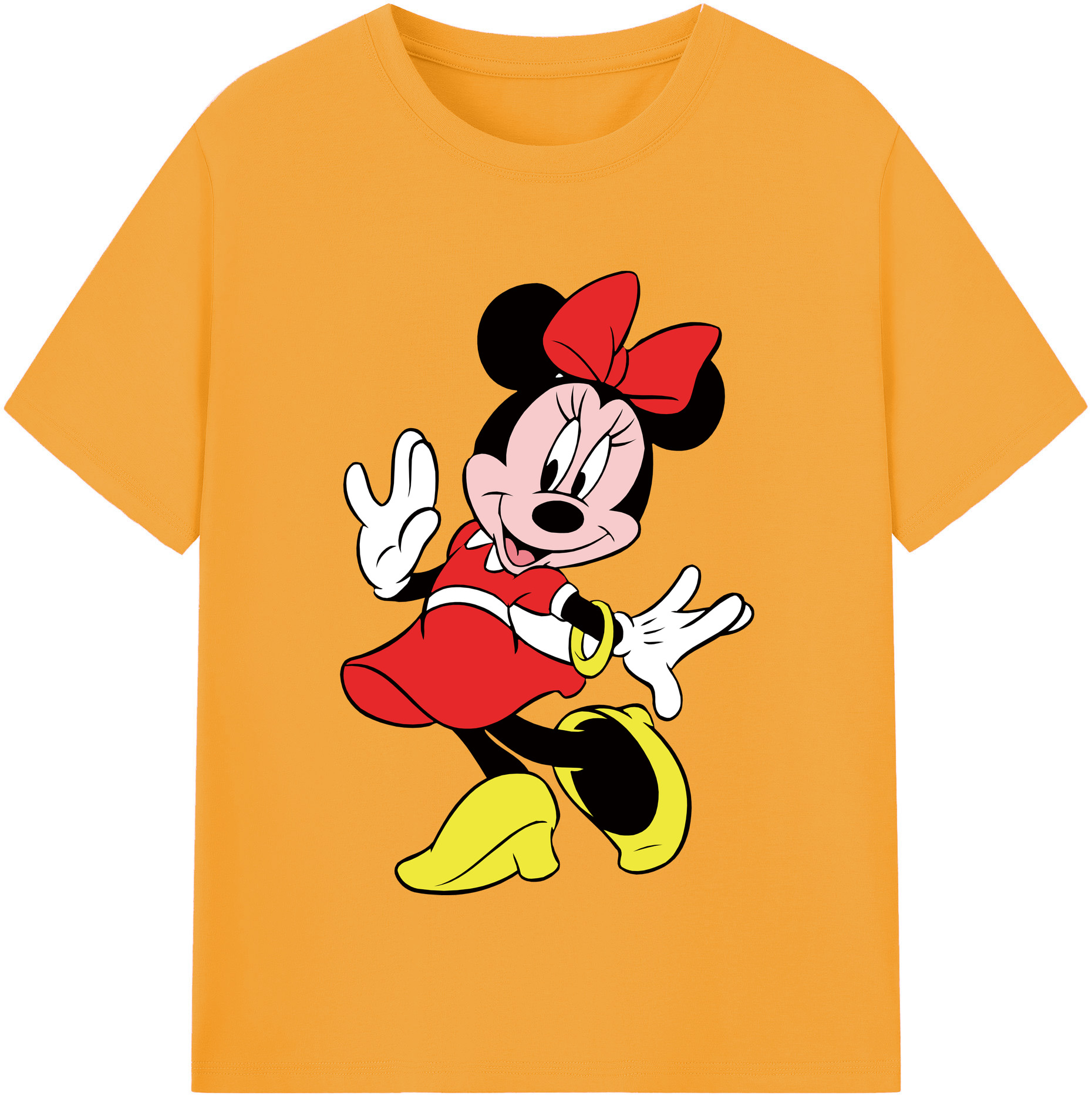 （画像用） ミッキーマウス Mickey Mouse 綿100％半袖Tシャツ（フロントプリント）