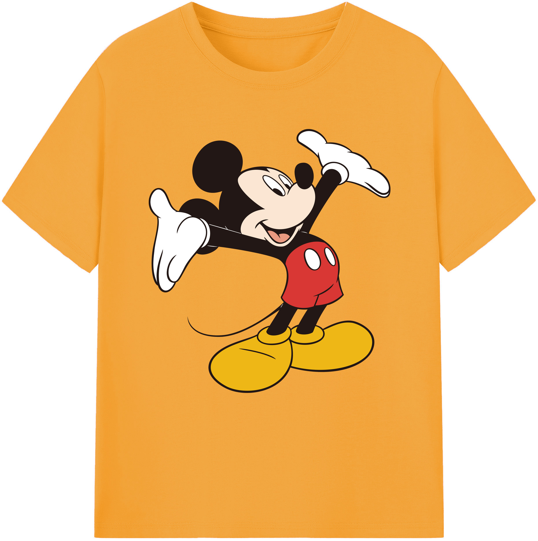 （画像用） ミッキーマウス Mickey Mouse 綿100％半袖Tシャツ（フロントプリント）