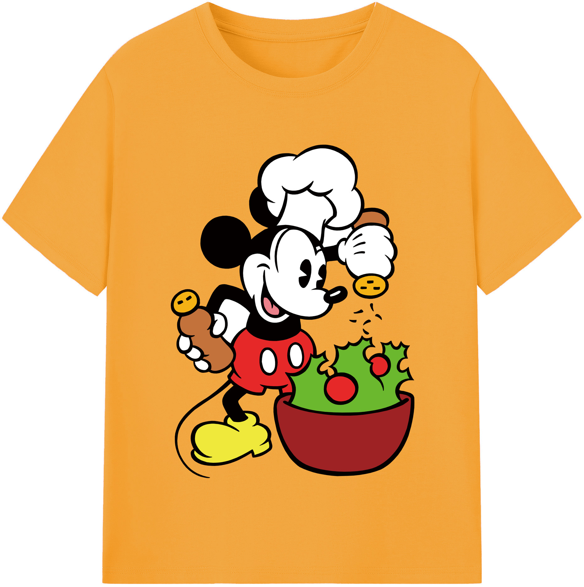 （画像用） ミッキーマウス Mickey Mouse 綿100％半袖Tシャツ（フロントプリント）