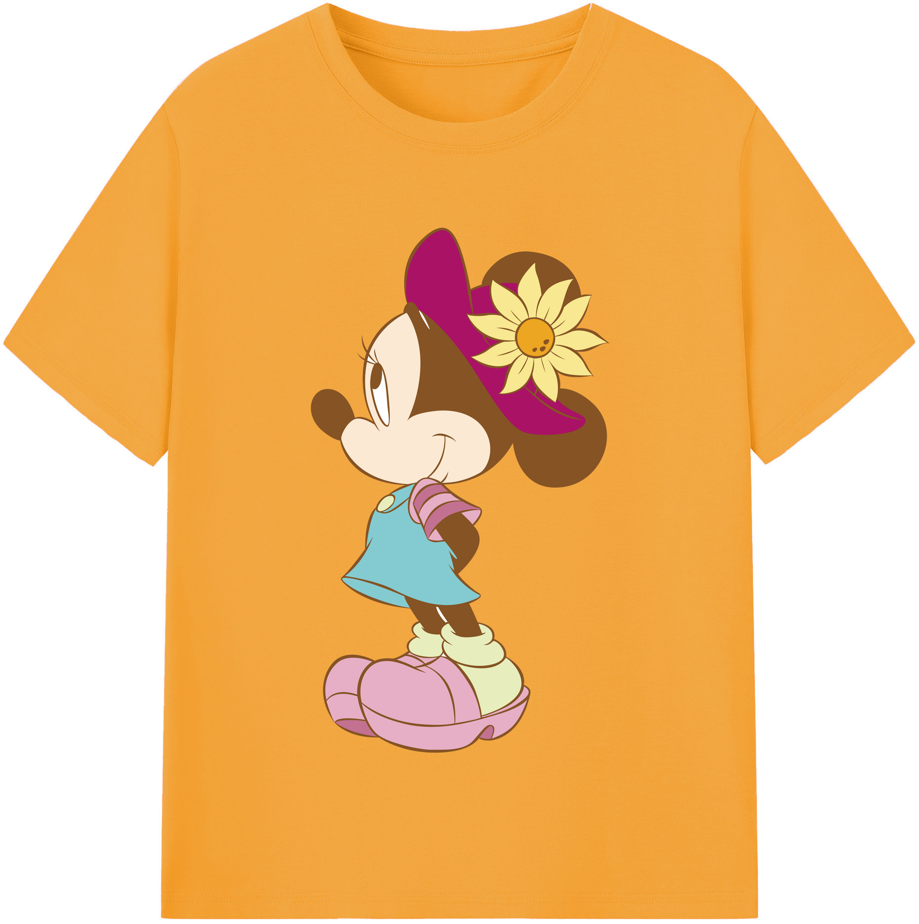 （画像用） ミッキーマウス Mickey Mouse 綿100％半袖Tシャツ（フロントプリント）