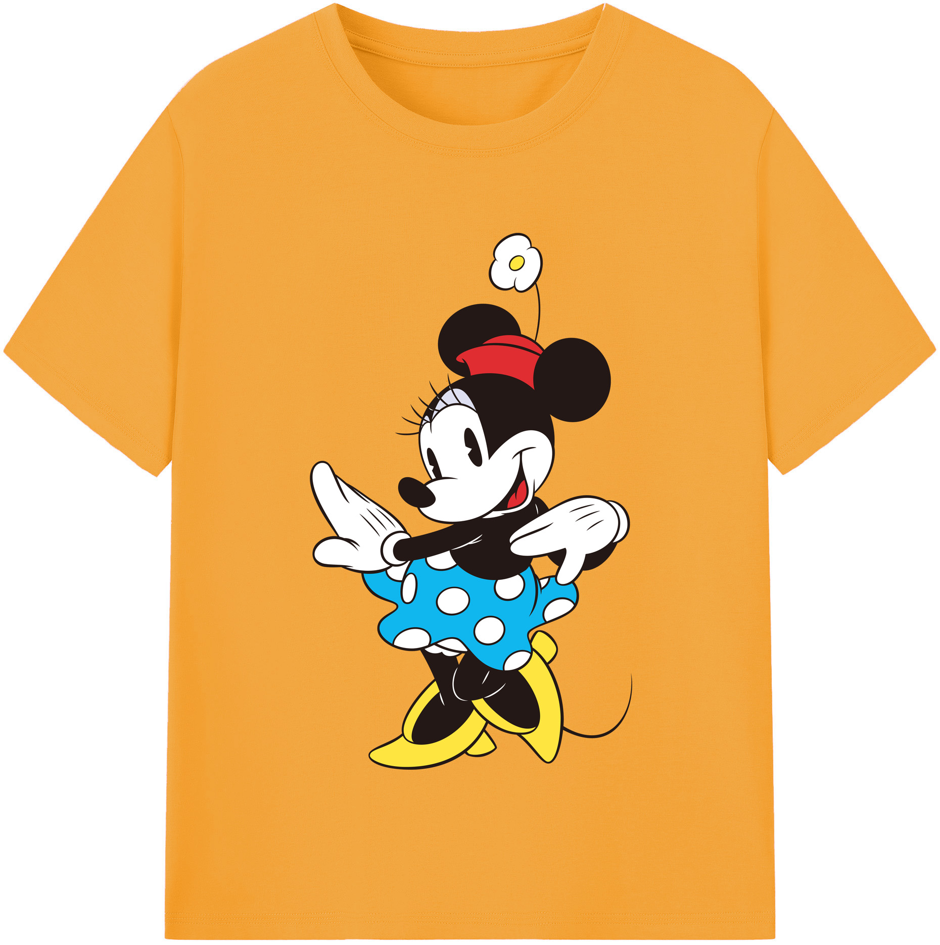 （画像用） ミッキーマウス Mickey Mouse 綿100％半袖Tシャツ（フロントプリント）