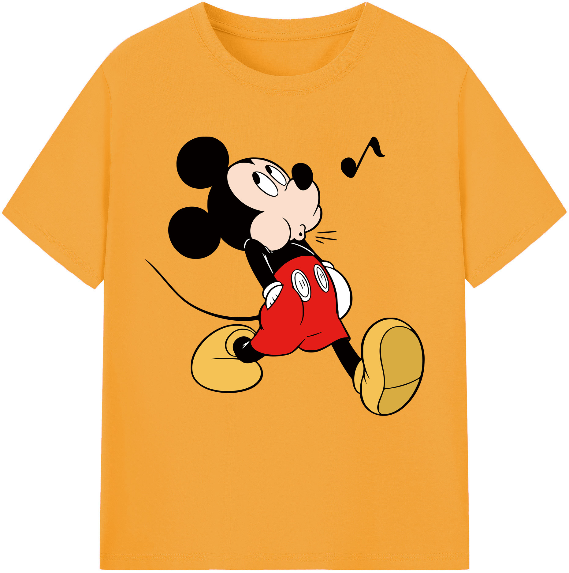 （画像用） ミッキーマウス Mickey Mouse 綿100％半袖Tシャツ（フロントプリント）