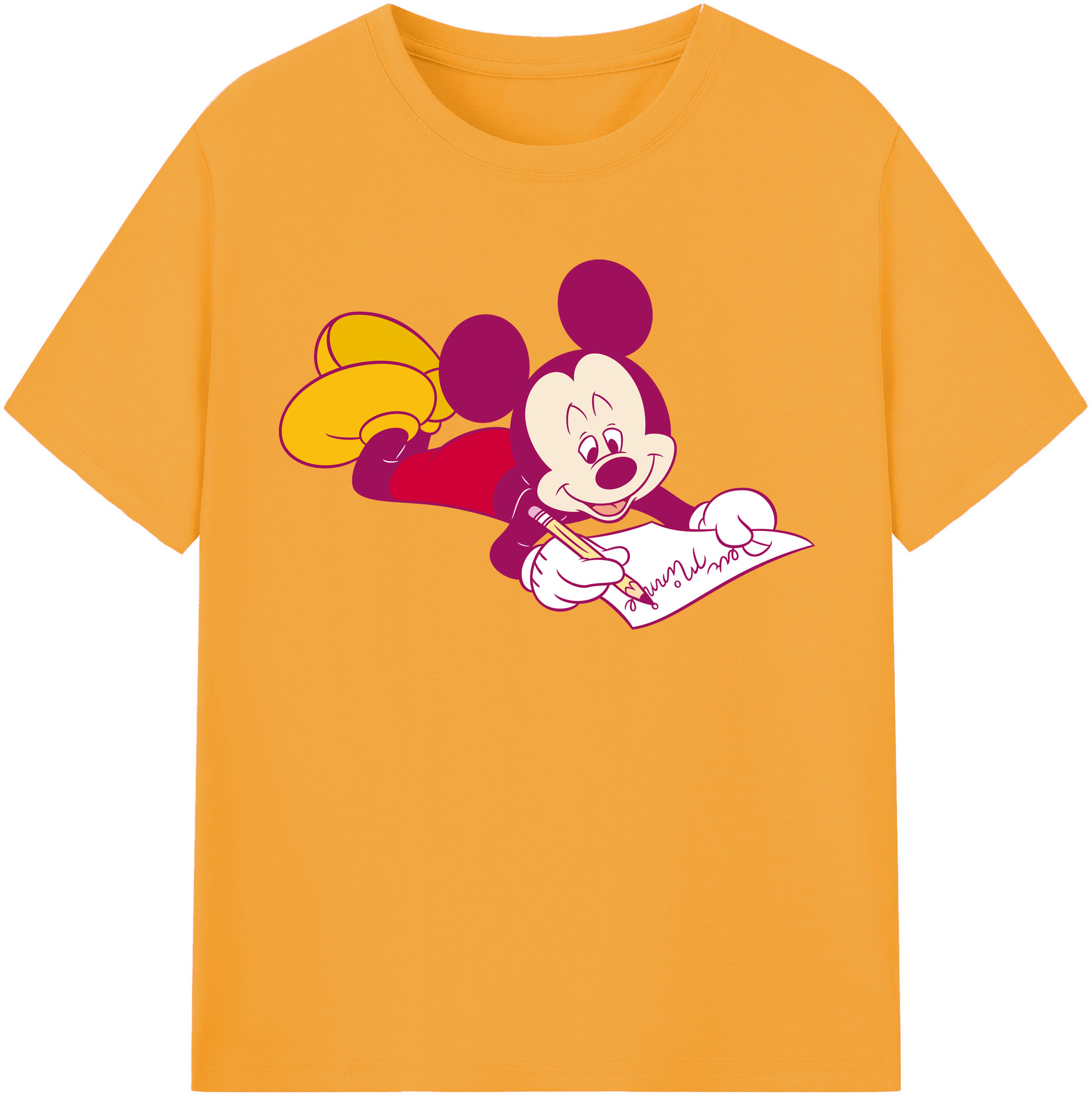 （画像用） ミッキーマウス Mickey Mouse 綿100％半袖Tシャツ（フロントプリント）