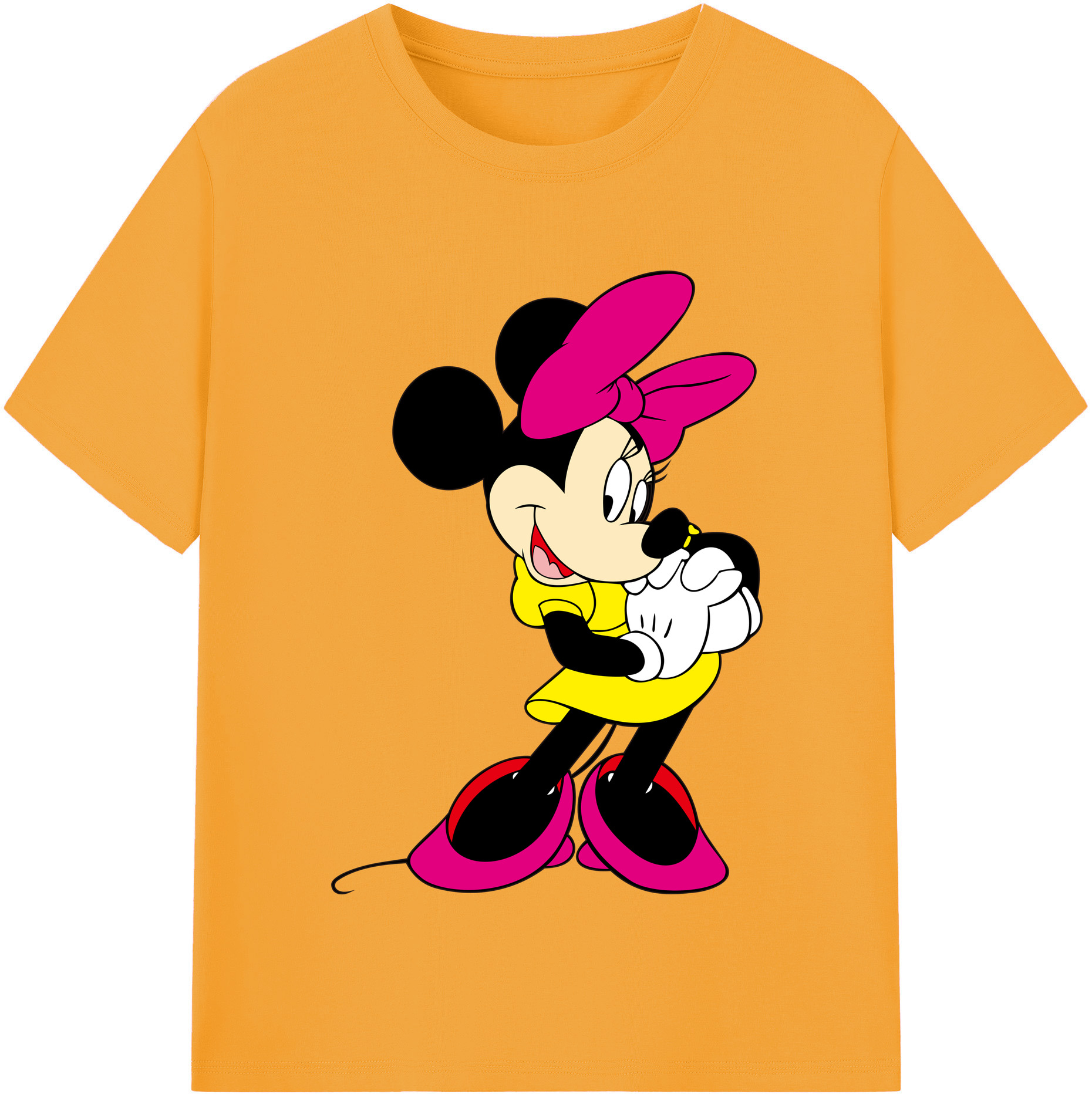 （画像用） ミッキーマウス Mickey Mouse 綿100％半袖Tシャツ（フロントプリント）