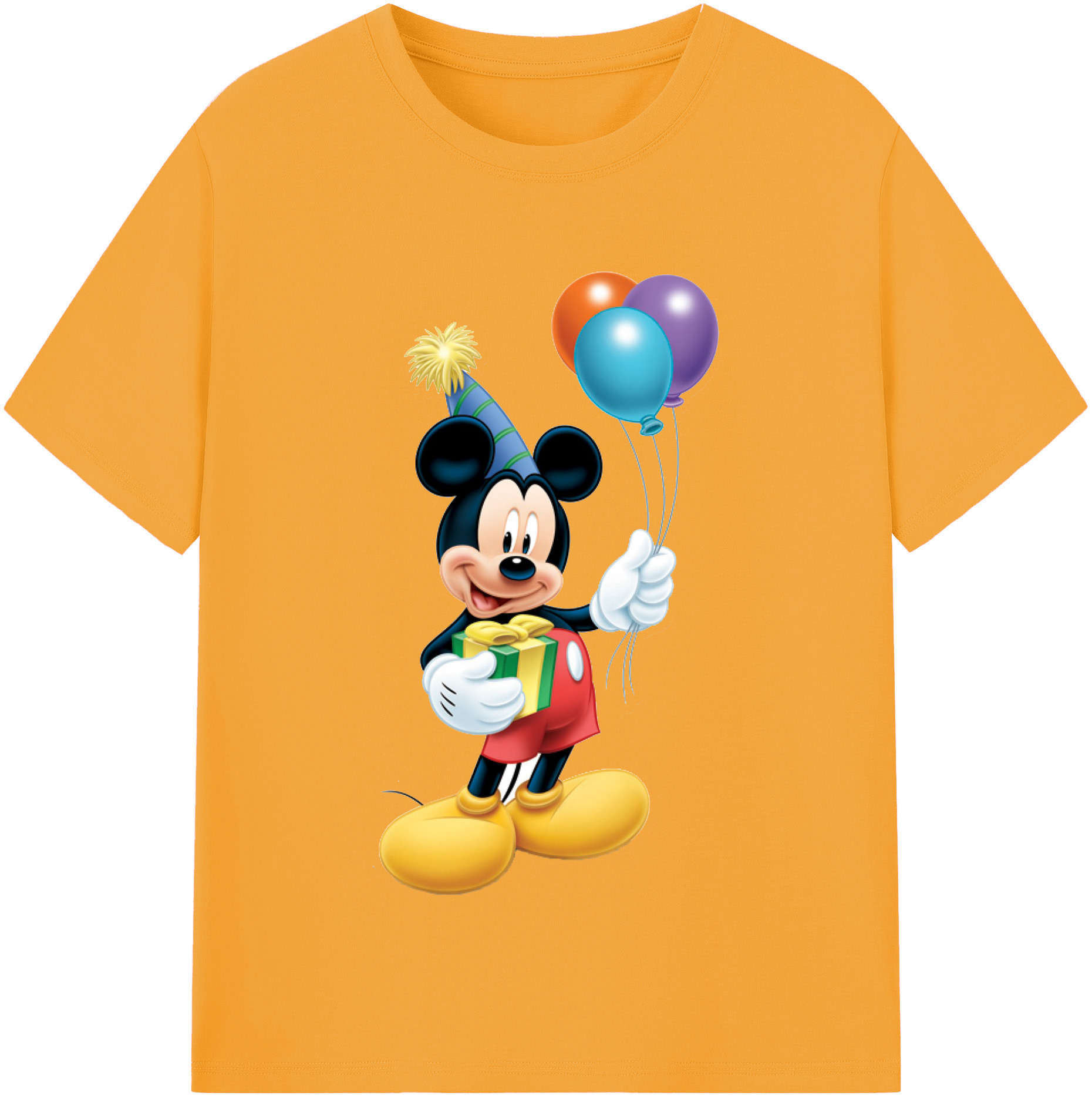 （画像用） ミッキーマウス Mickey Mouse 綿100％半袖Tシャツ（フロントプリント）
