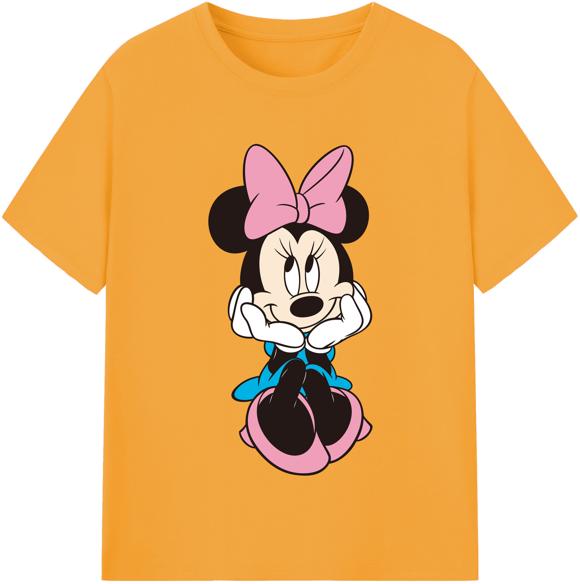 （画像用） ミッキーマウス Mickey Mouse 綿100％半袖Tシャツ（フロントプリント）